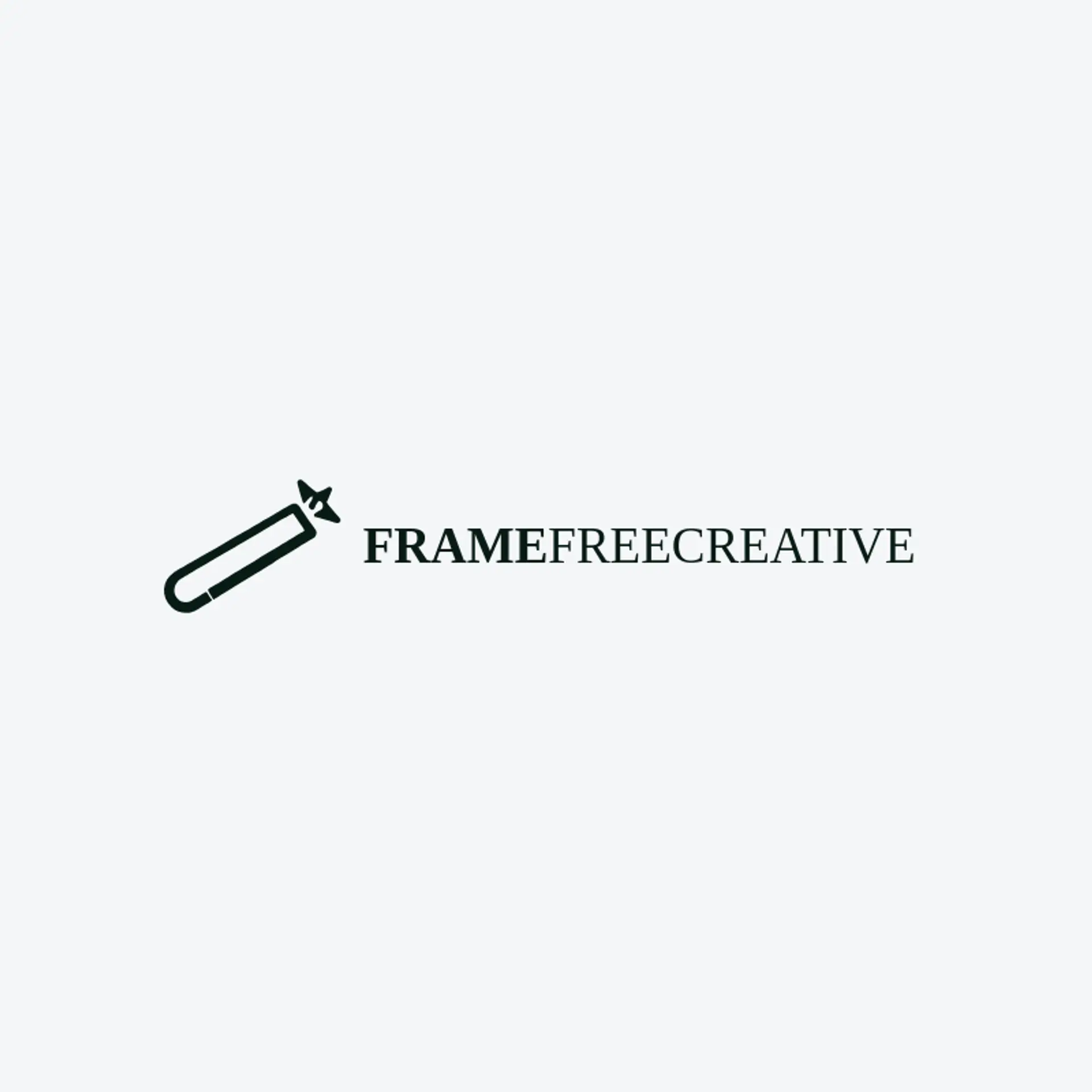 Frame Free Creative logo for designer