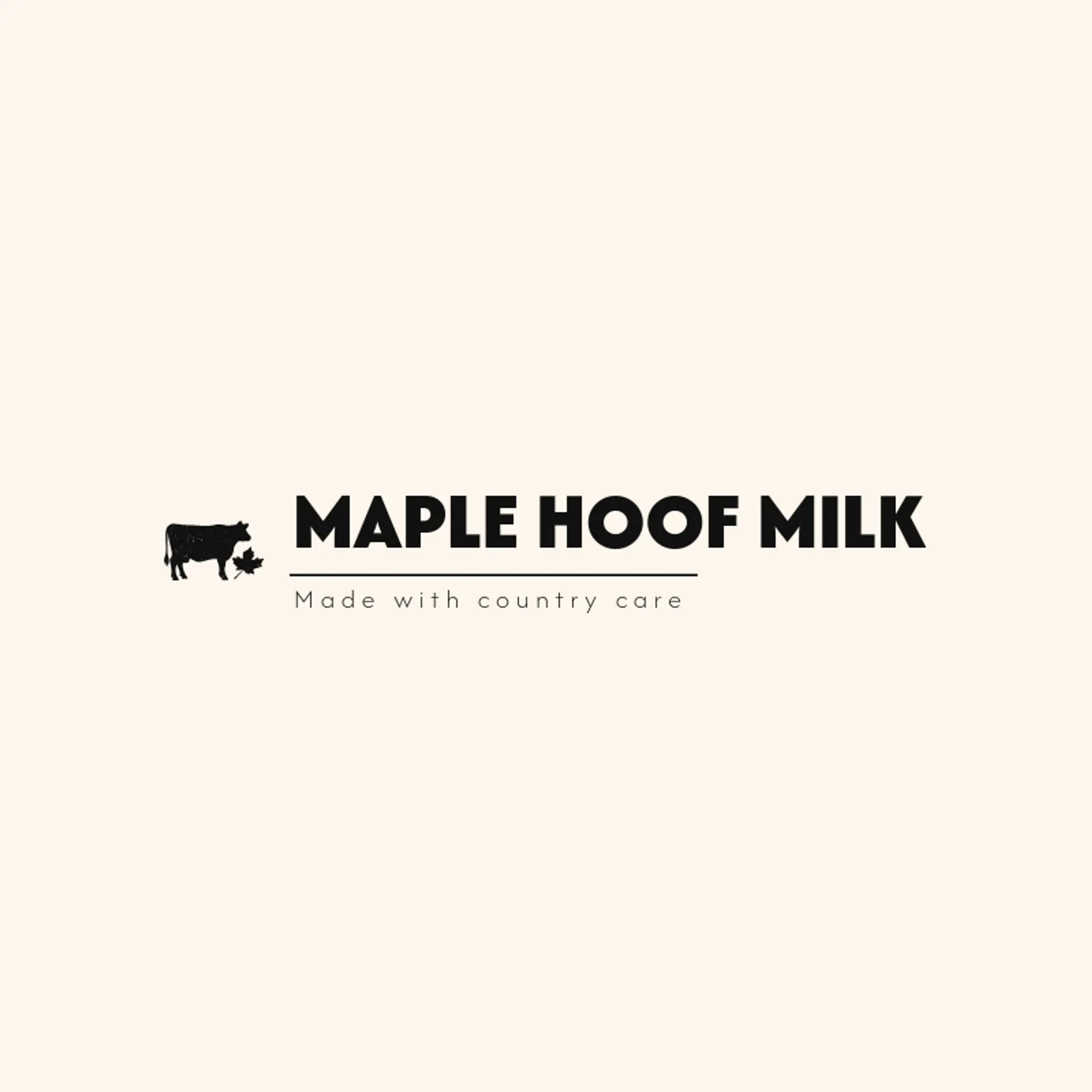Maple Hoof Milk logo for dairy
