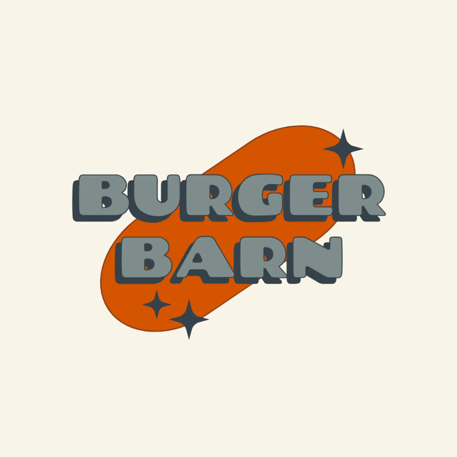 Burger Barn logo for burger restaurant