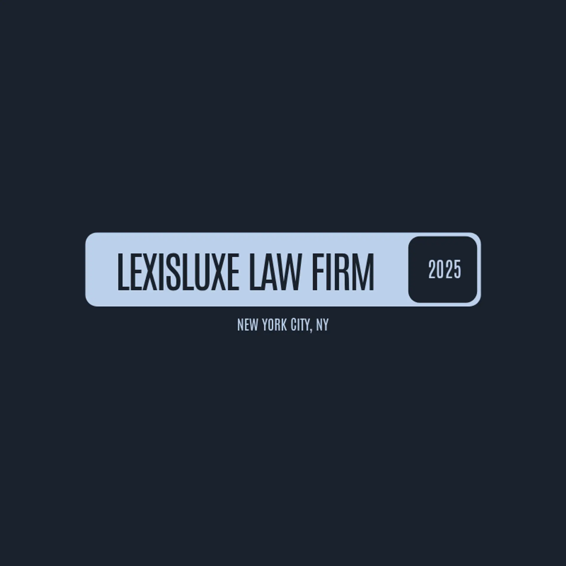 LexisLuxe Law Firm logo for law office