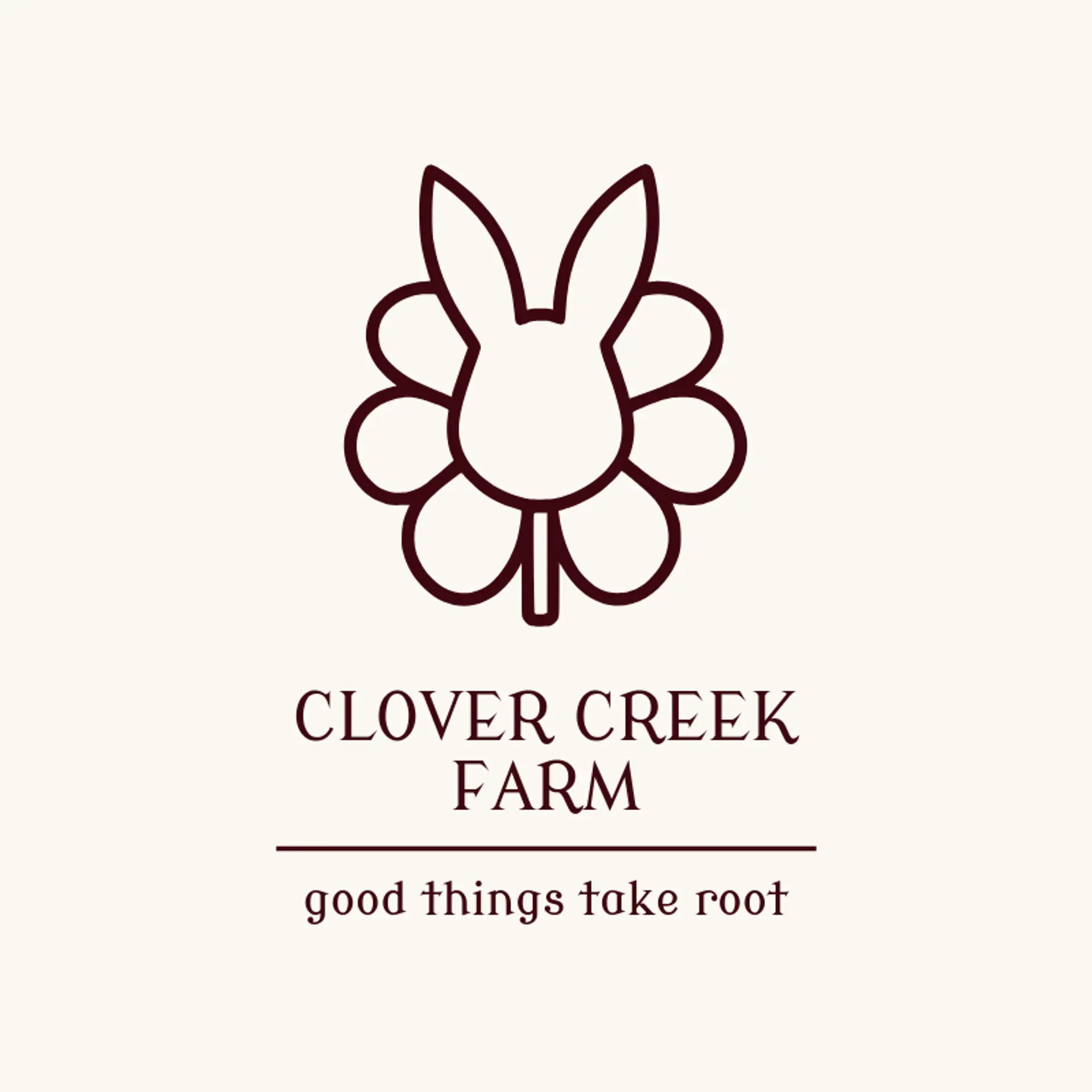 Clover Creek Farm logo for rabbit