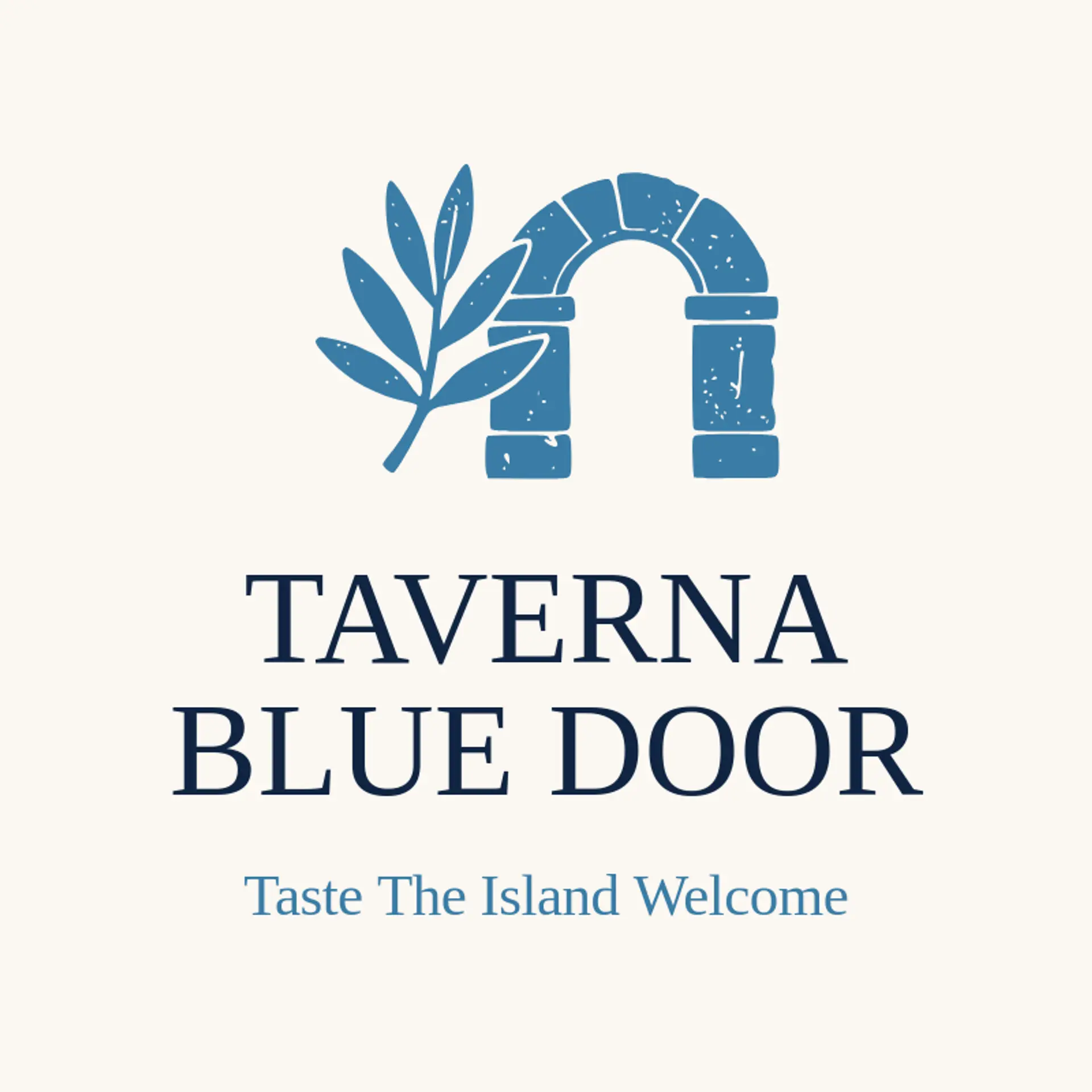 Taverna Blue Door logo for greek