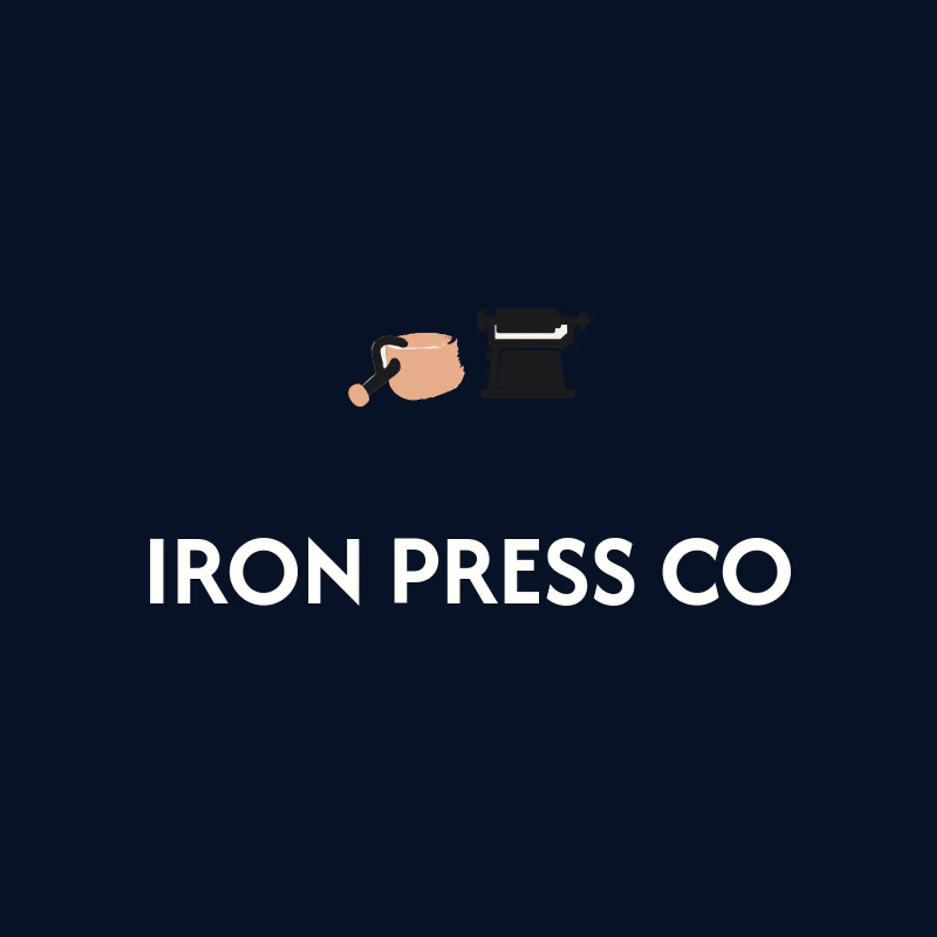 Iron Press Co logo for printing press