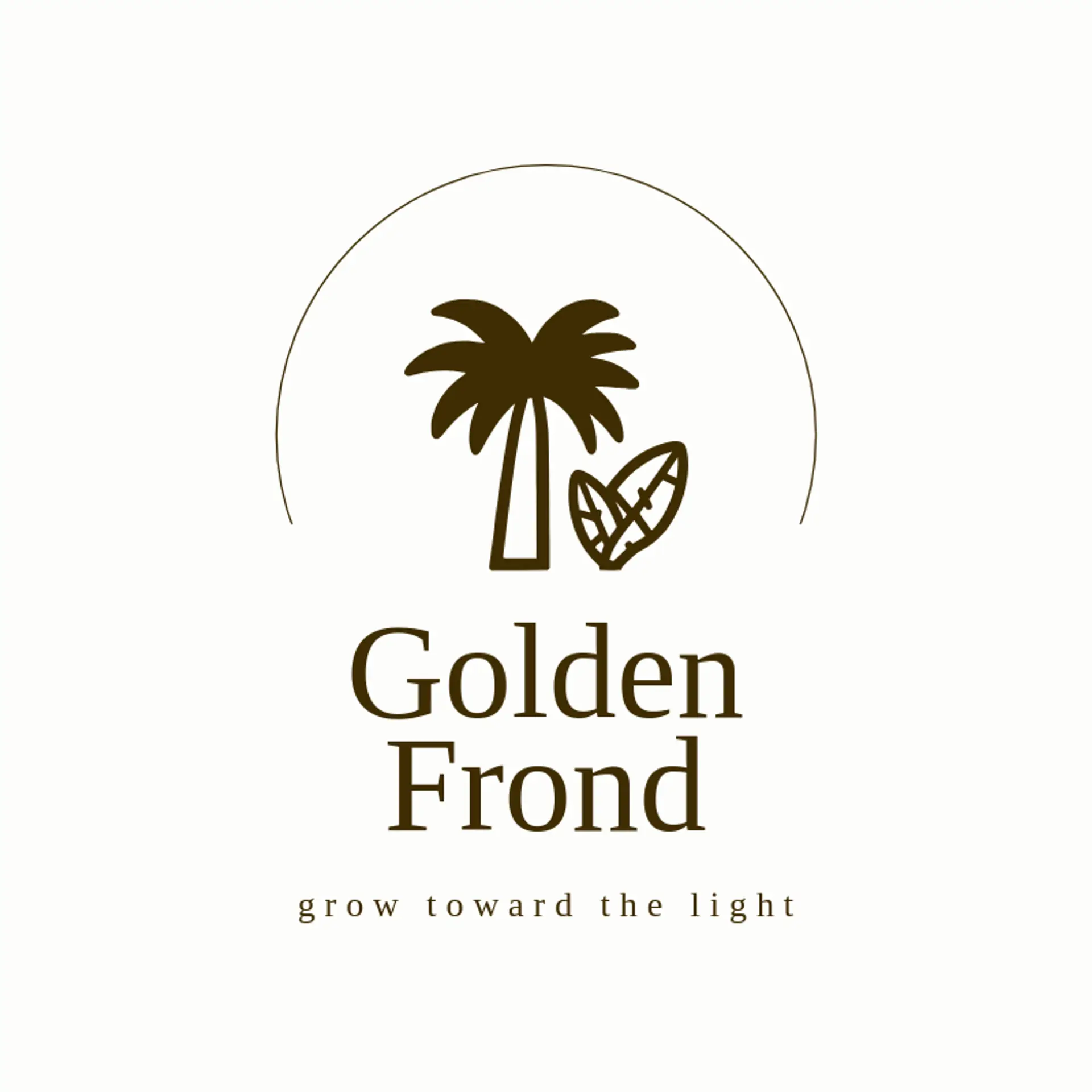 Golden Frond logo for palm tree
