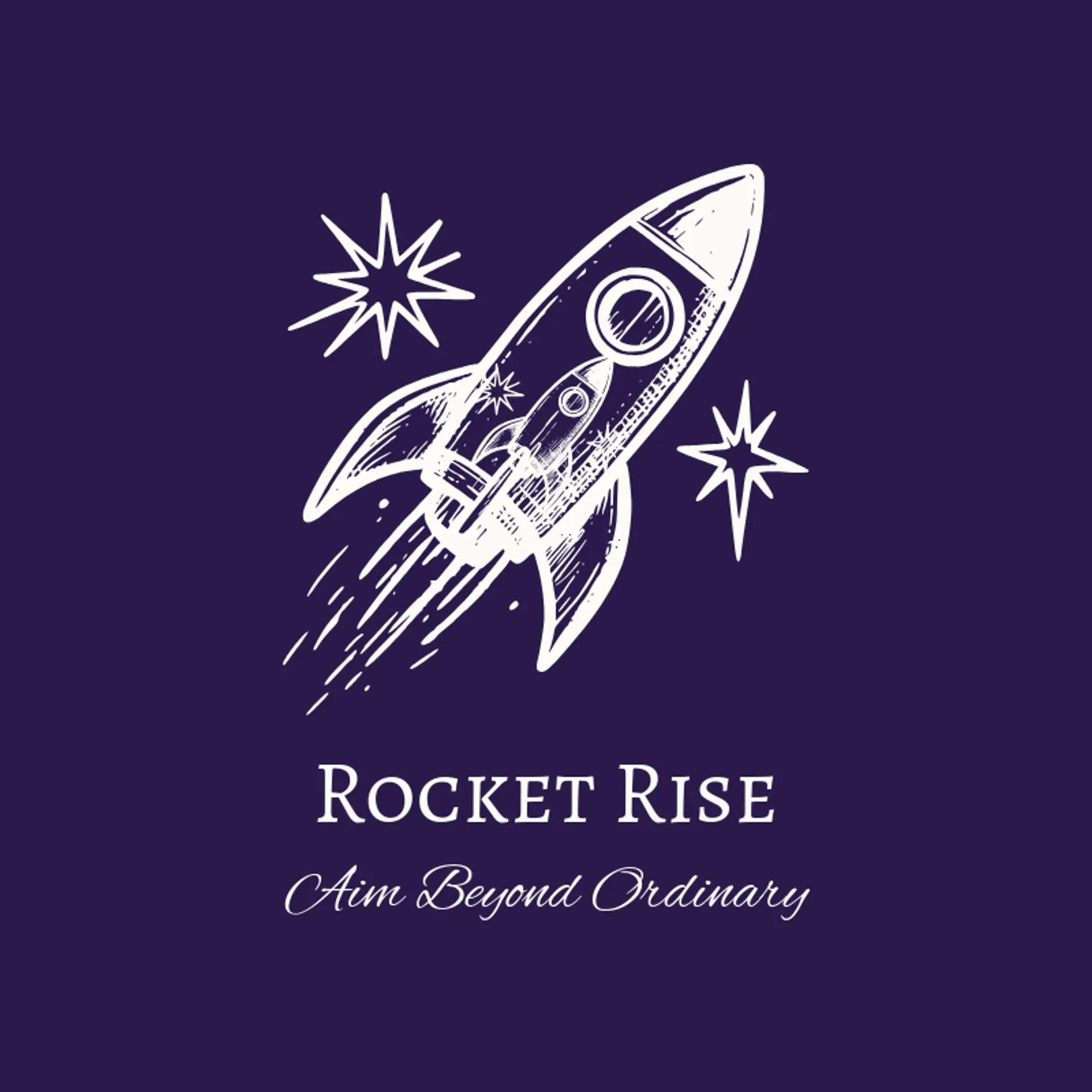 Rocket Rise logo for superhero
