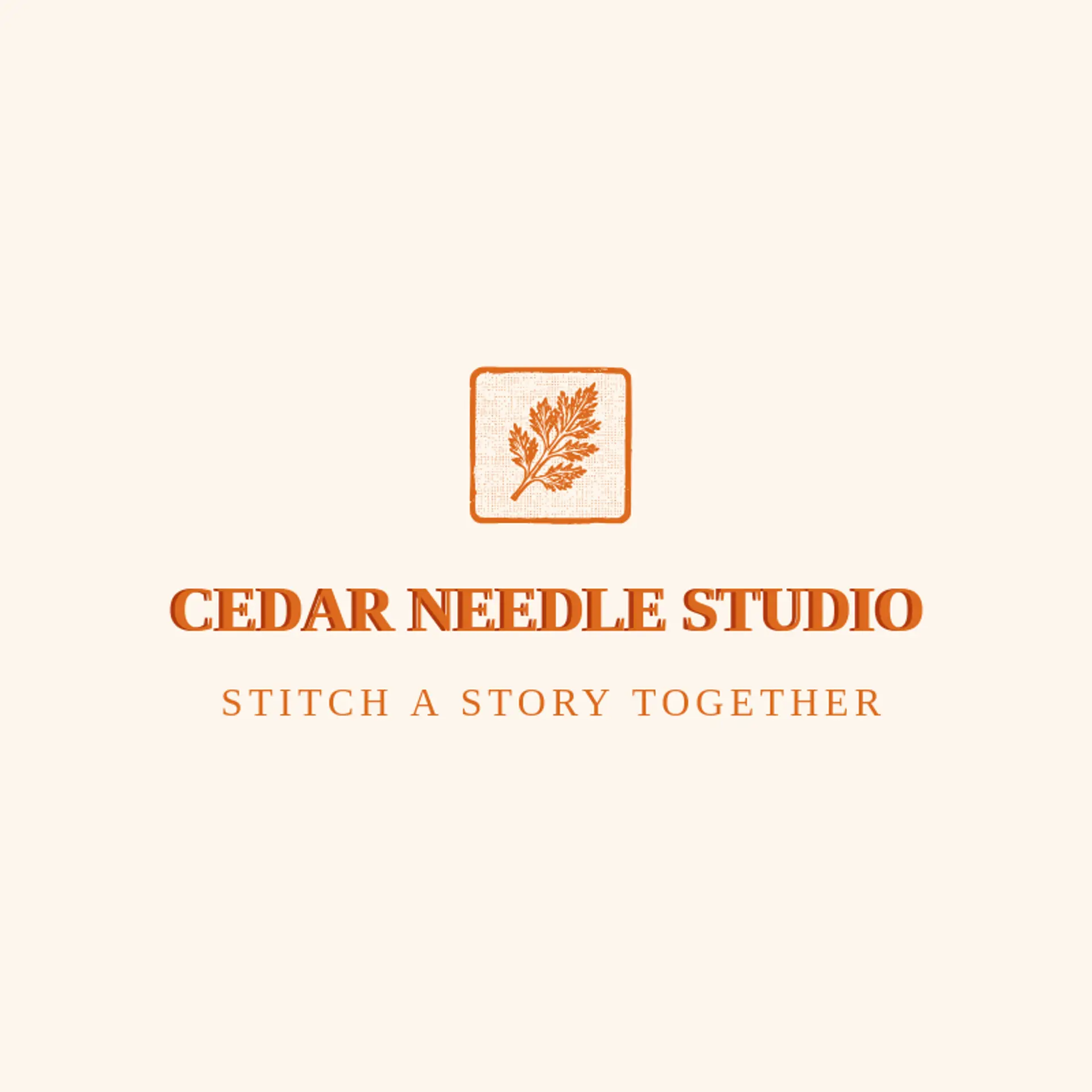 Cedar Needle Studio logo for fabric