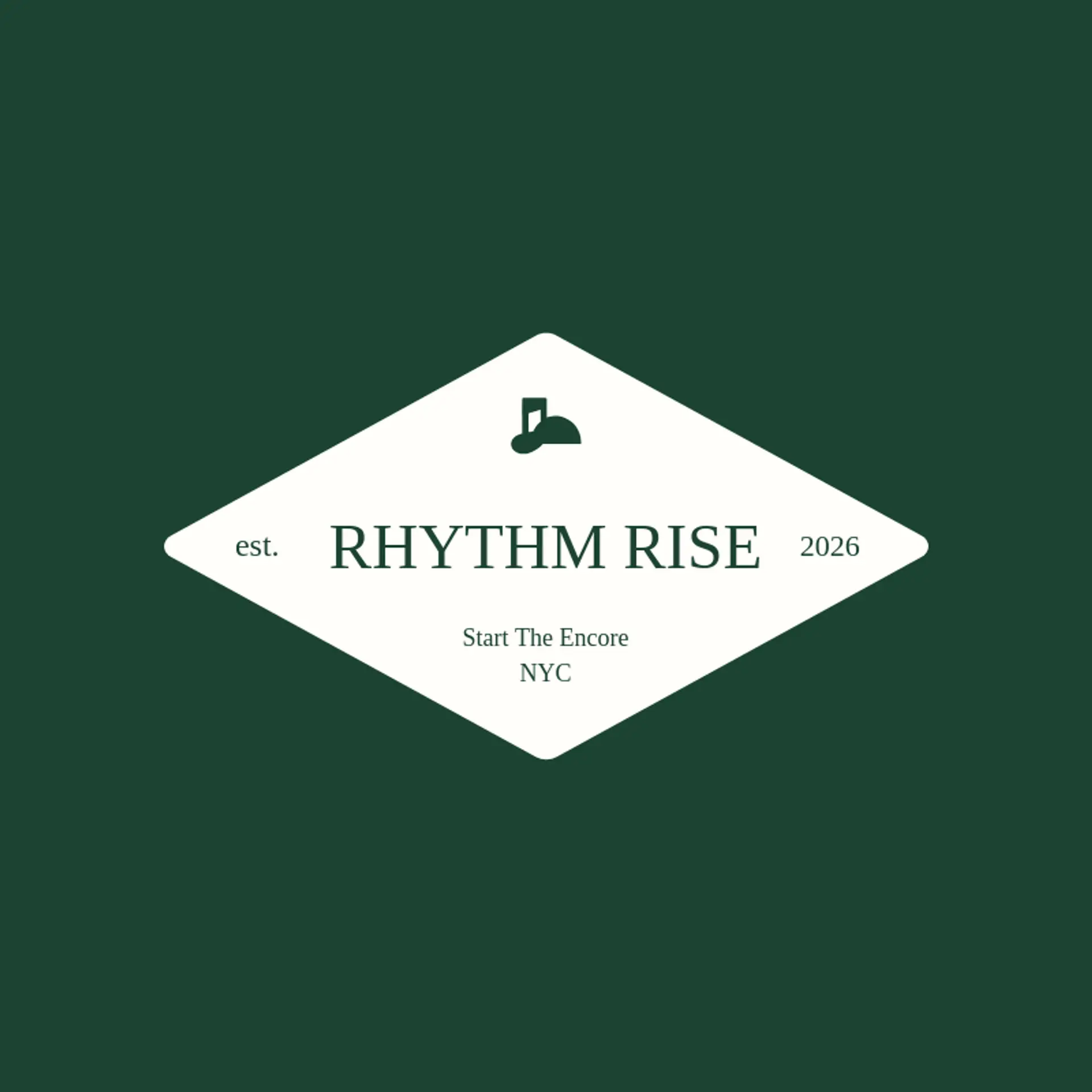 Rhythm Rise logo for music note