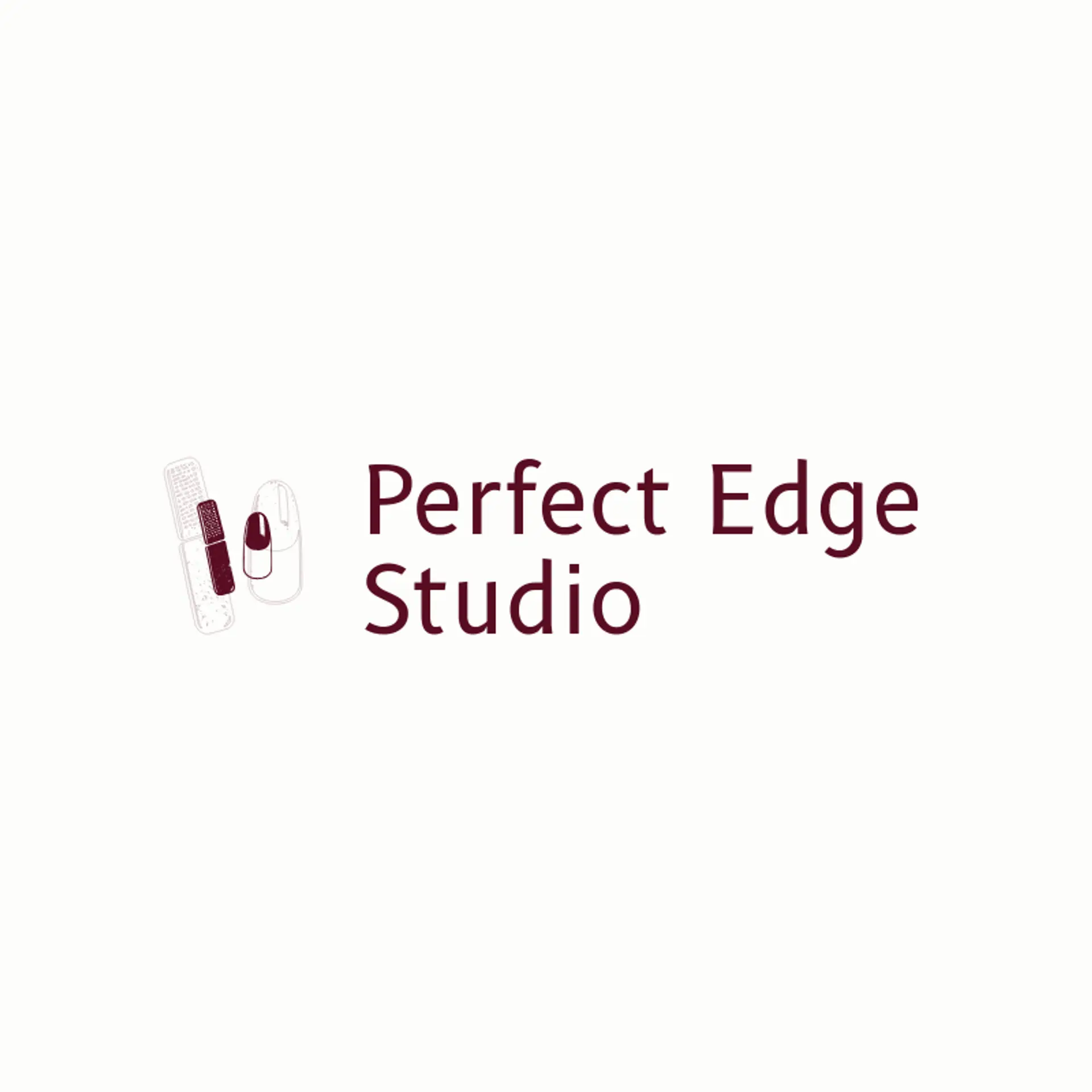Perfect Edge Studio logo for nail