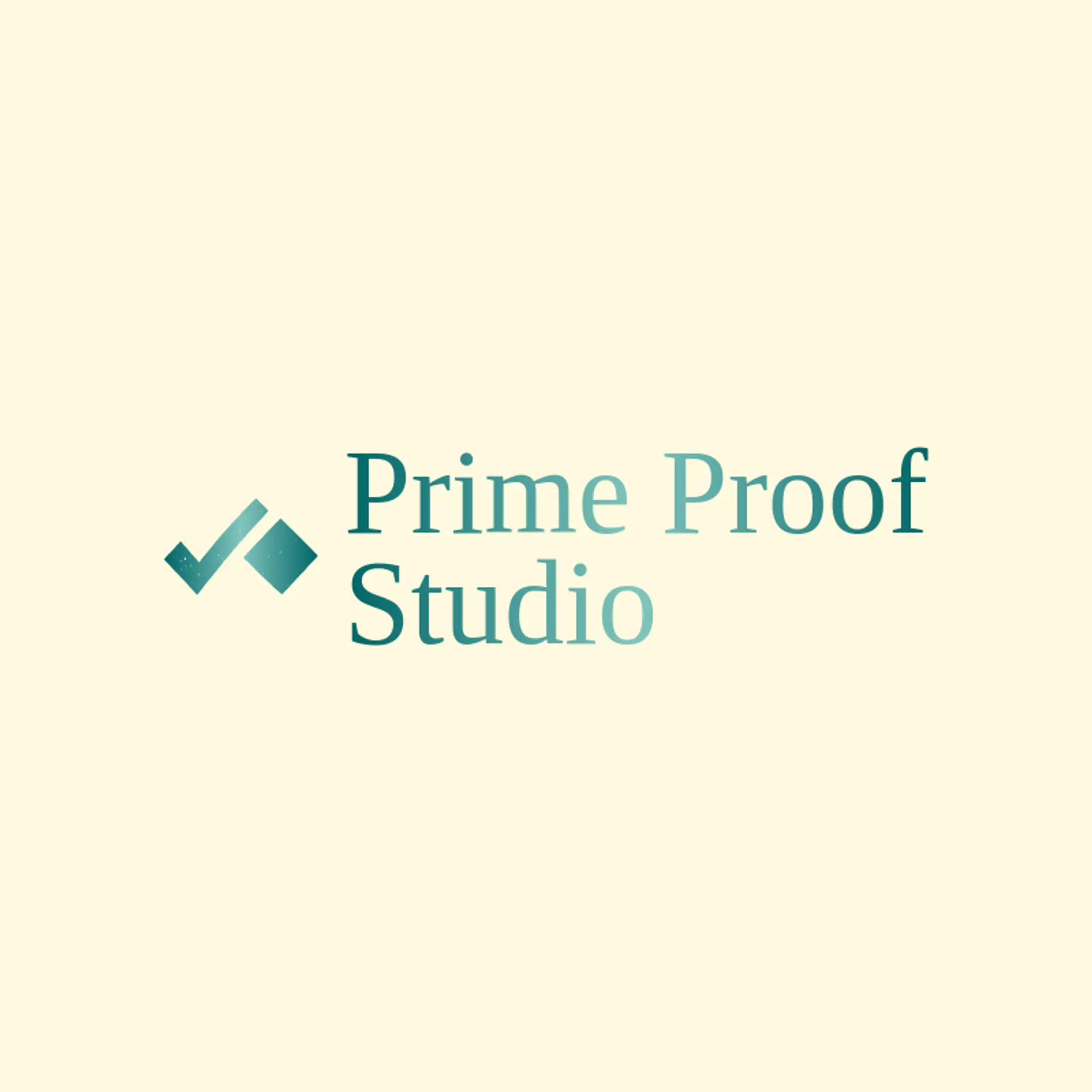 Prime Proof Studio logo for check mark