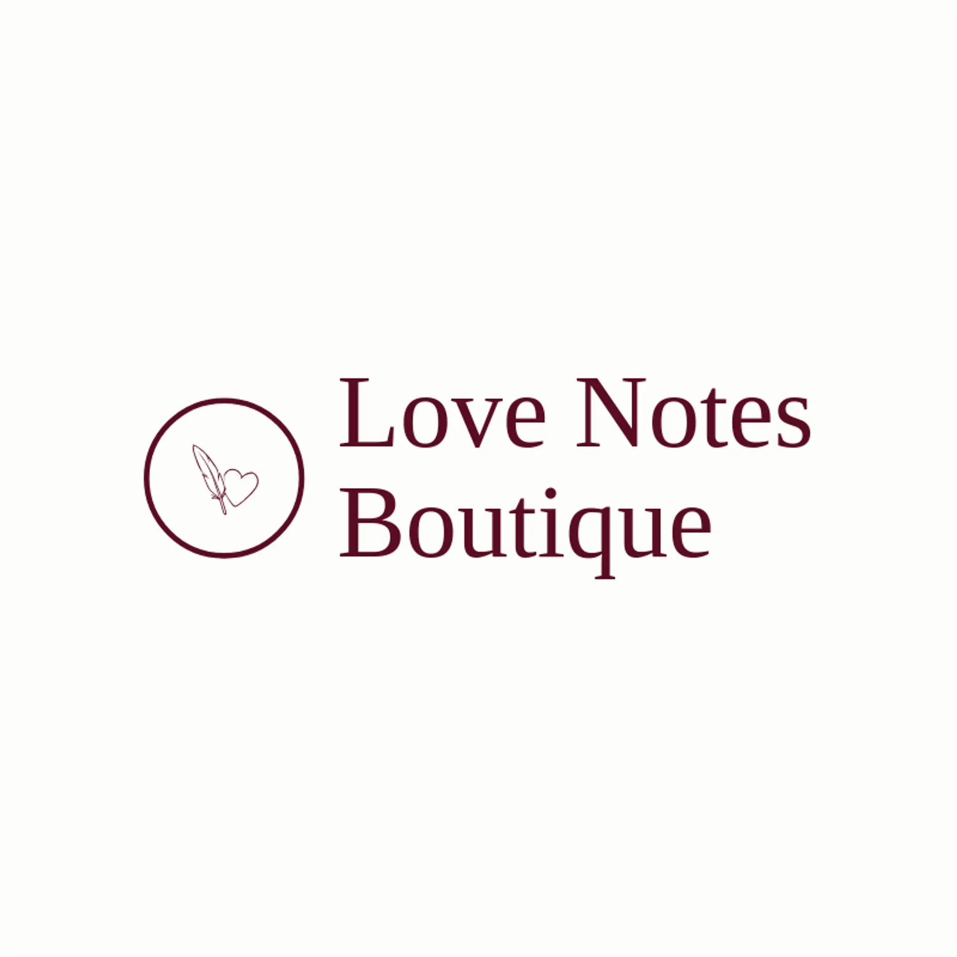 Love Notes Boutique logo for lover