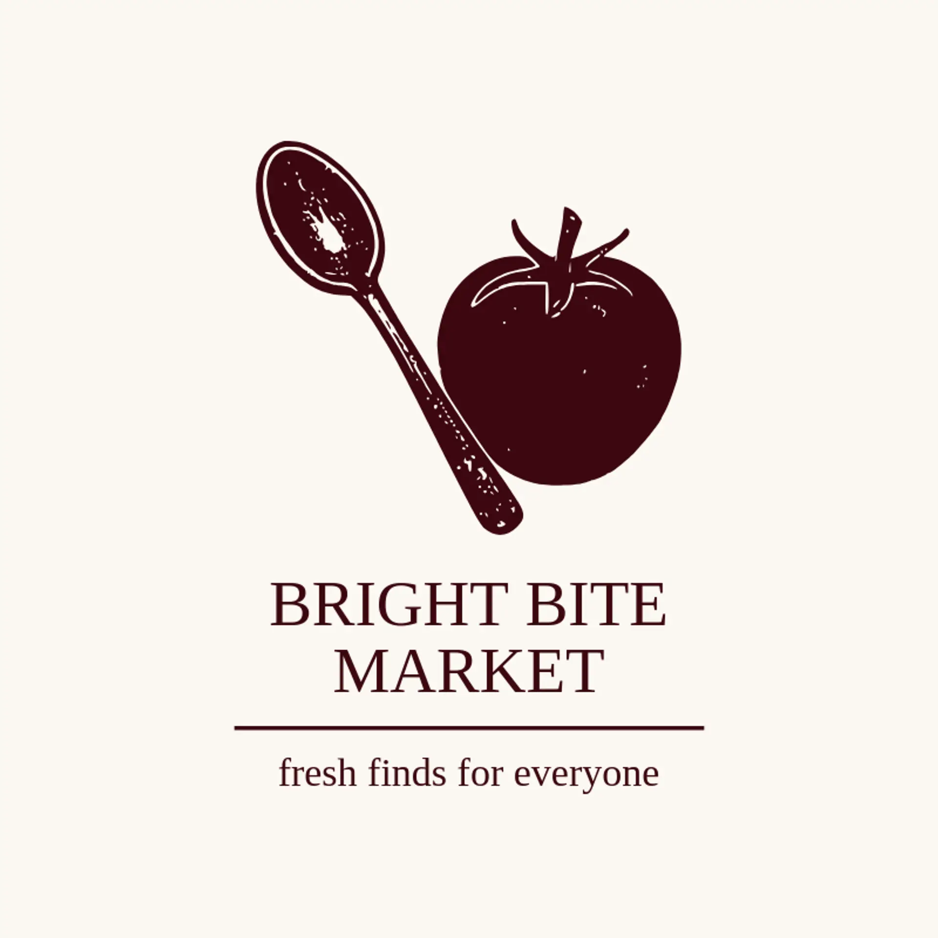 Bright Bite Market logo for spoon