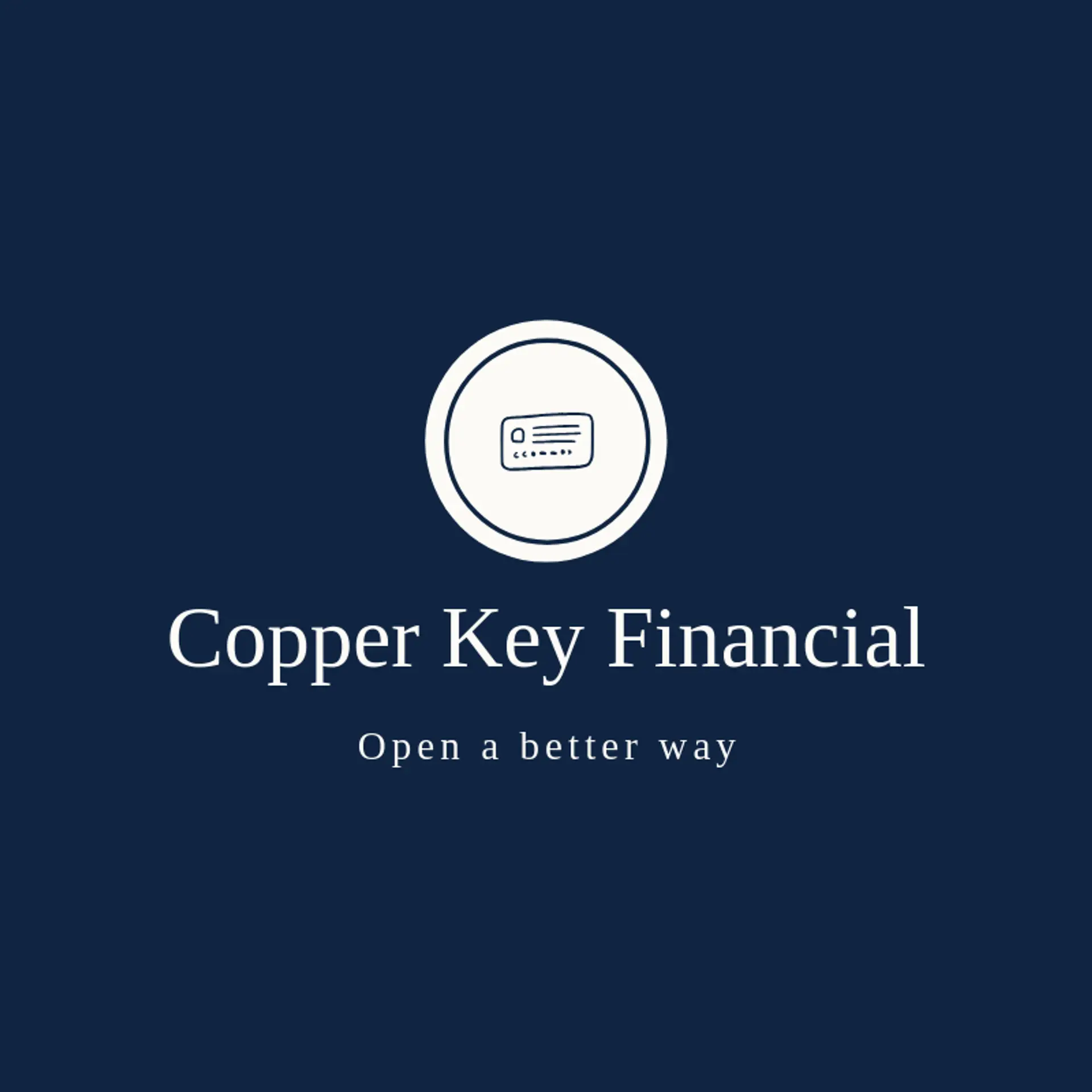 Copper Key Financial logo for credit card