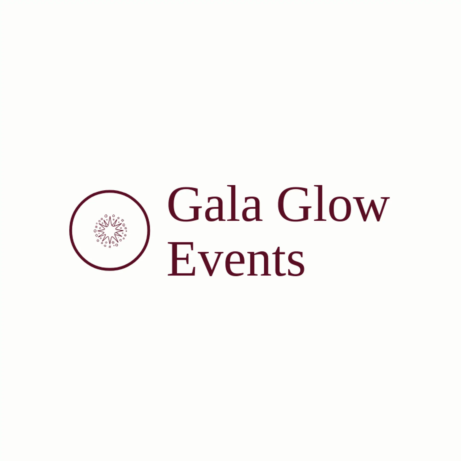 Gala Glow Events logo for sparkle