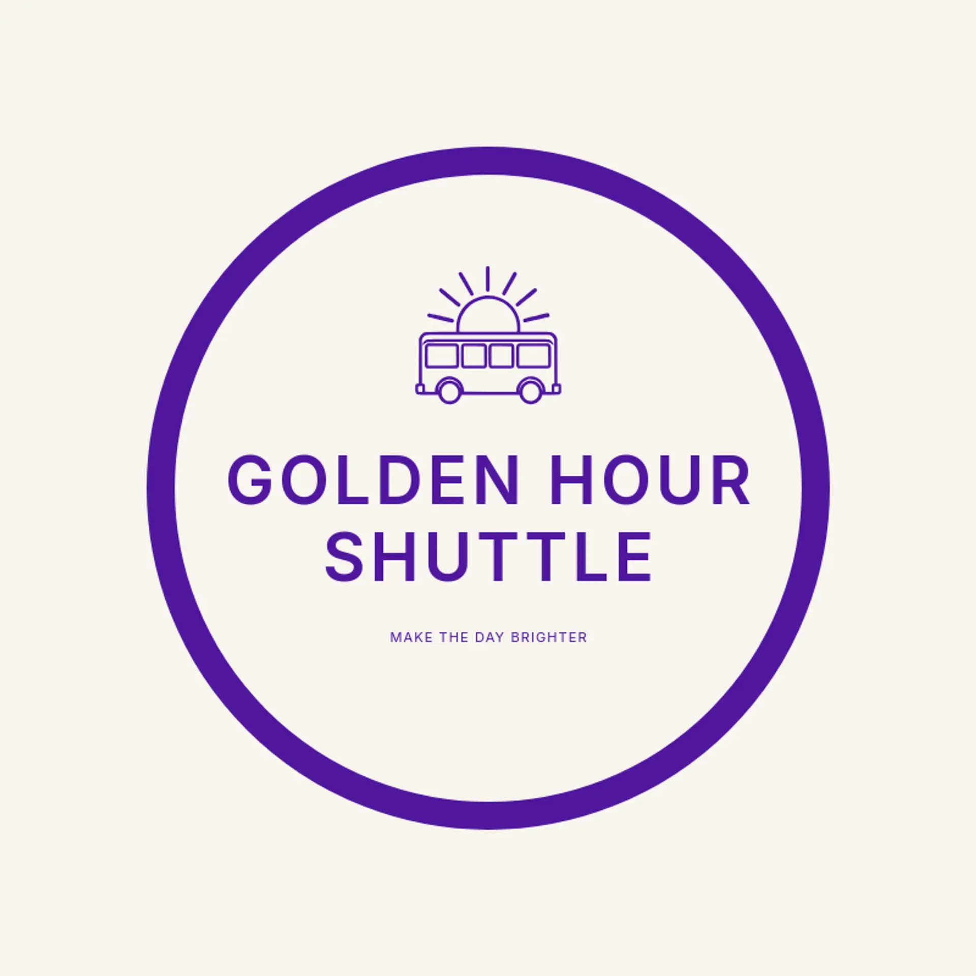 Golden Hour Shuttle logo for bus