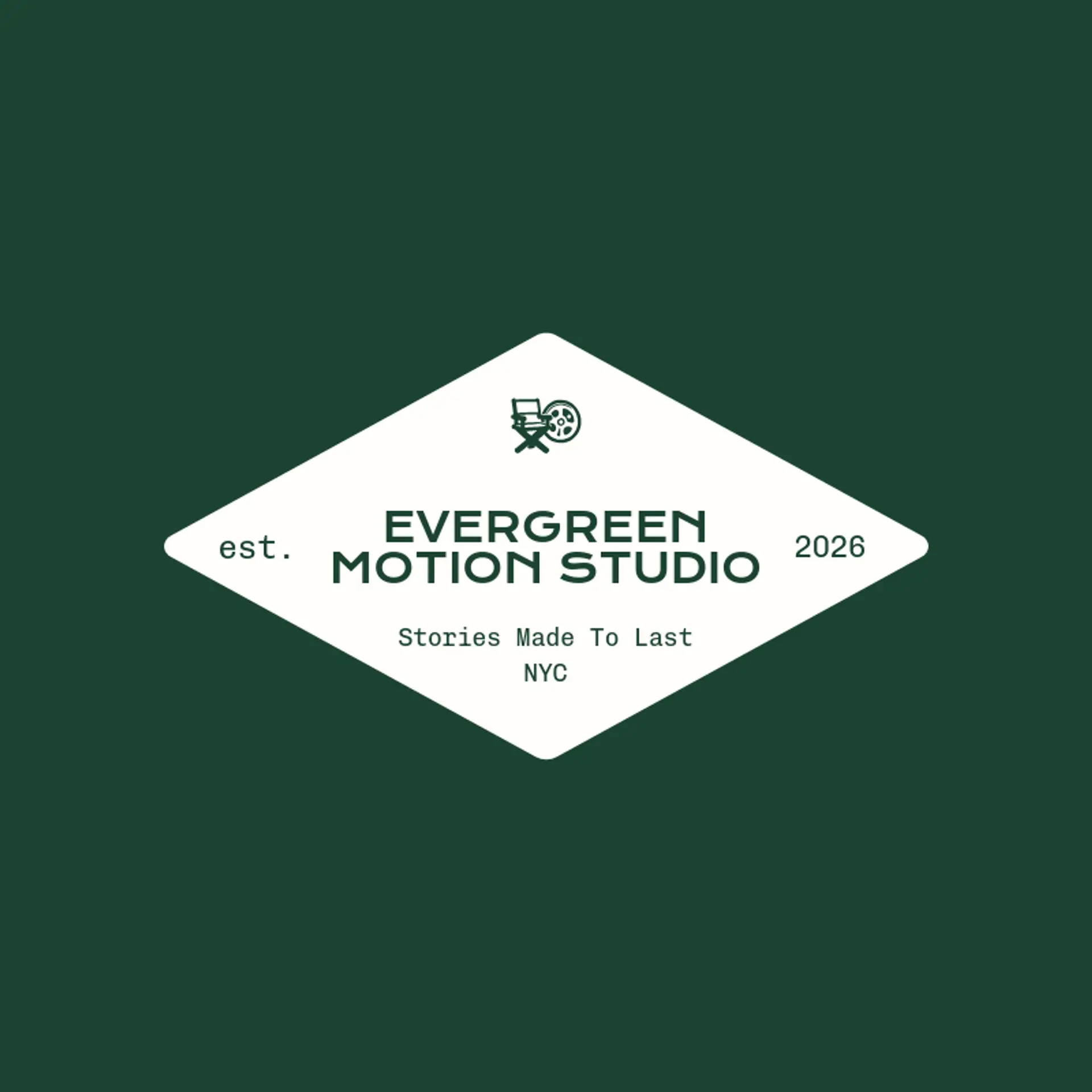 Evergreen Motion Studio logo for cinematic