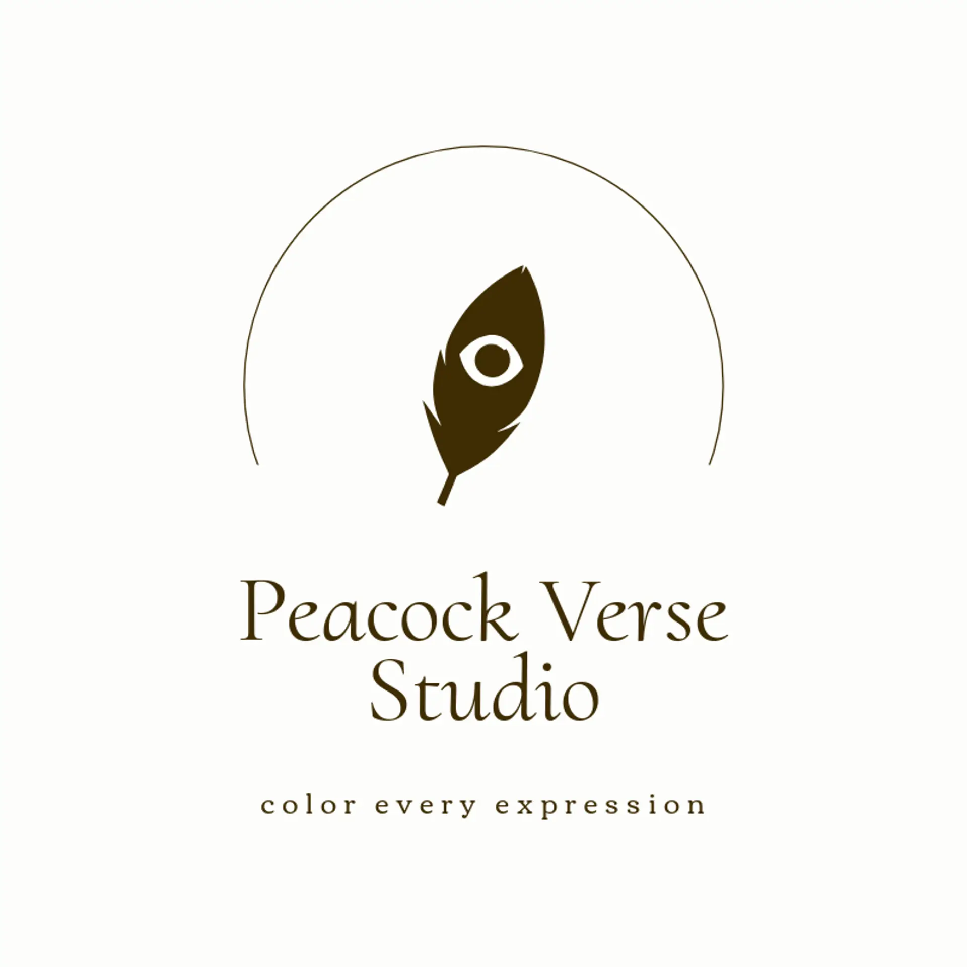 Peacock Verse Studio logo for hindi