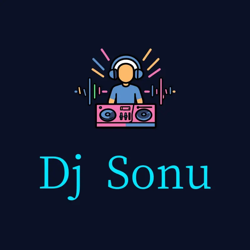 The DJ name DJ Sonu as a branded logo with a color icon