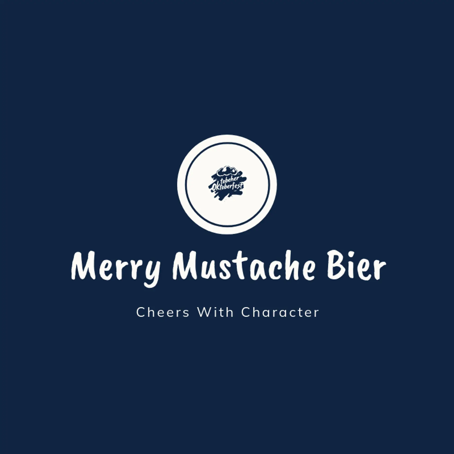 Merry Mustache Bier logo for oktoberfest