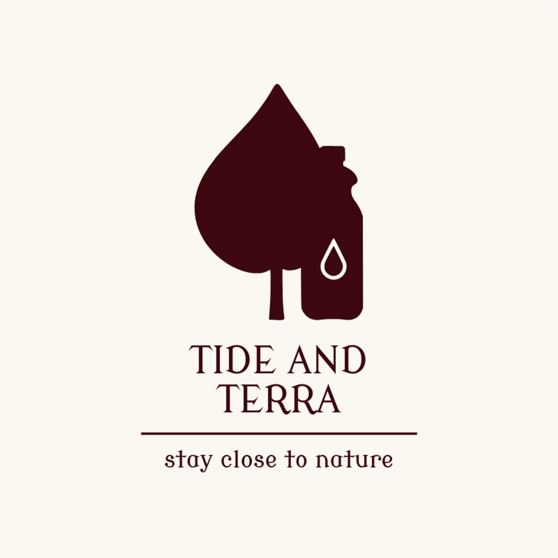 Tide And Terra logo for water bottle