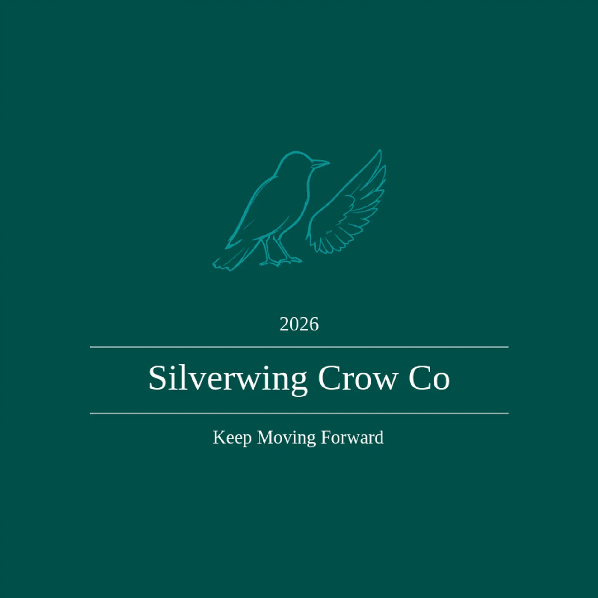 Silverwing Crow Co logo for crow