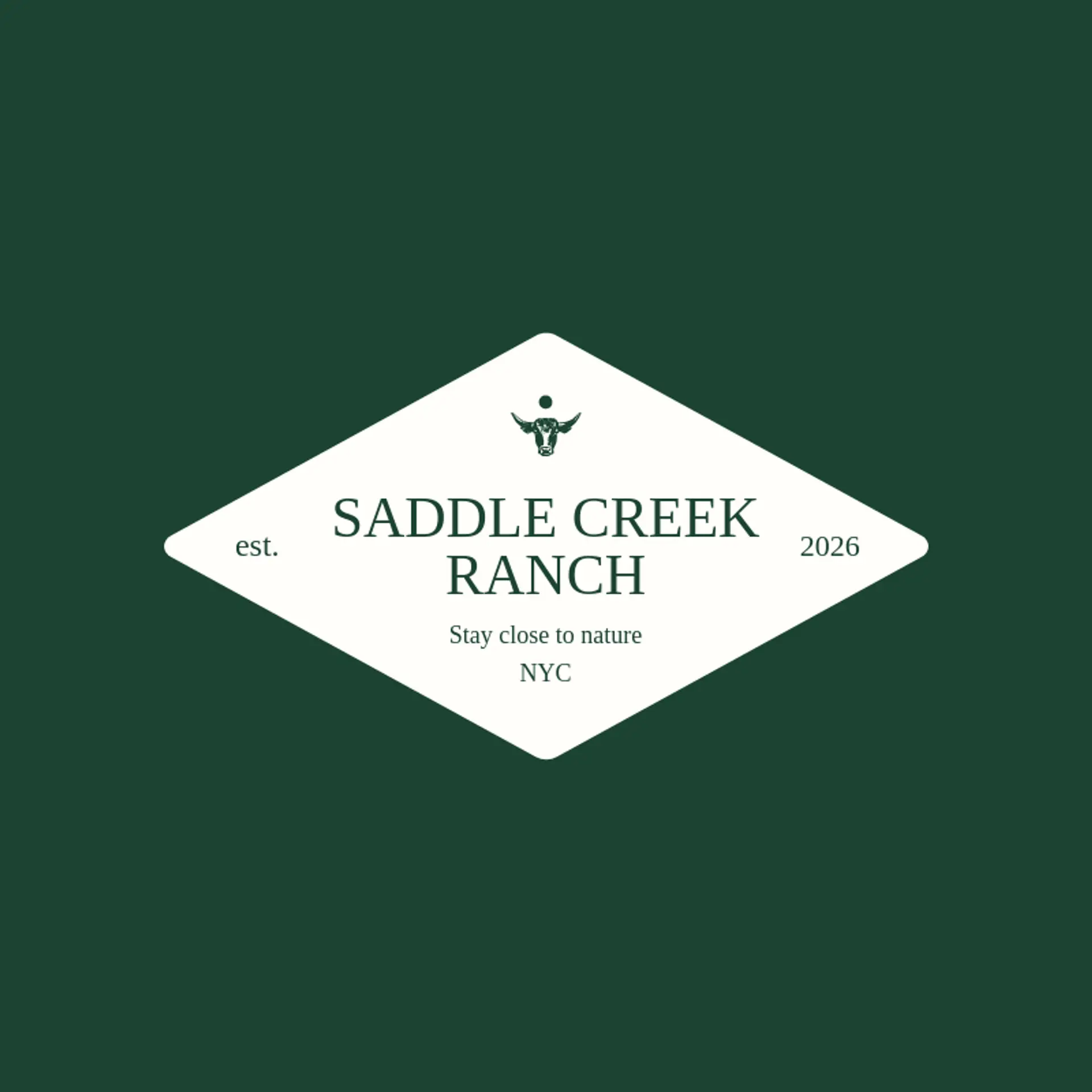Saddle Creek Ranch logo for longhorn