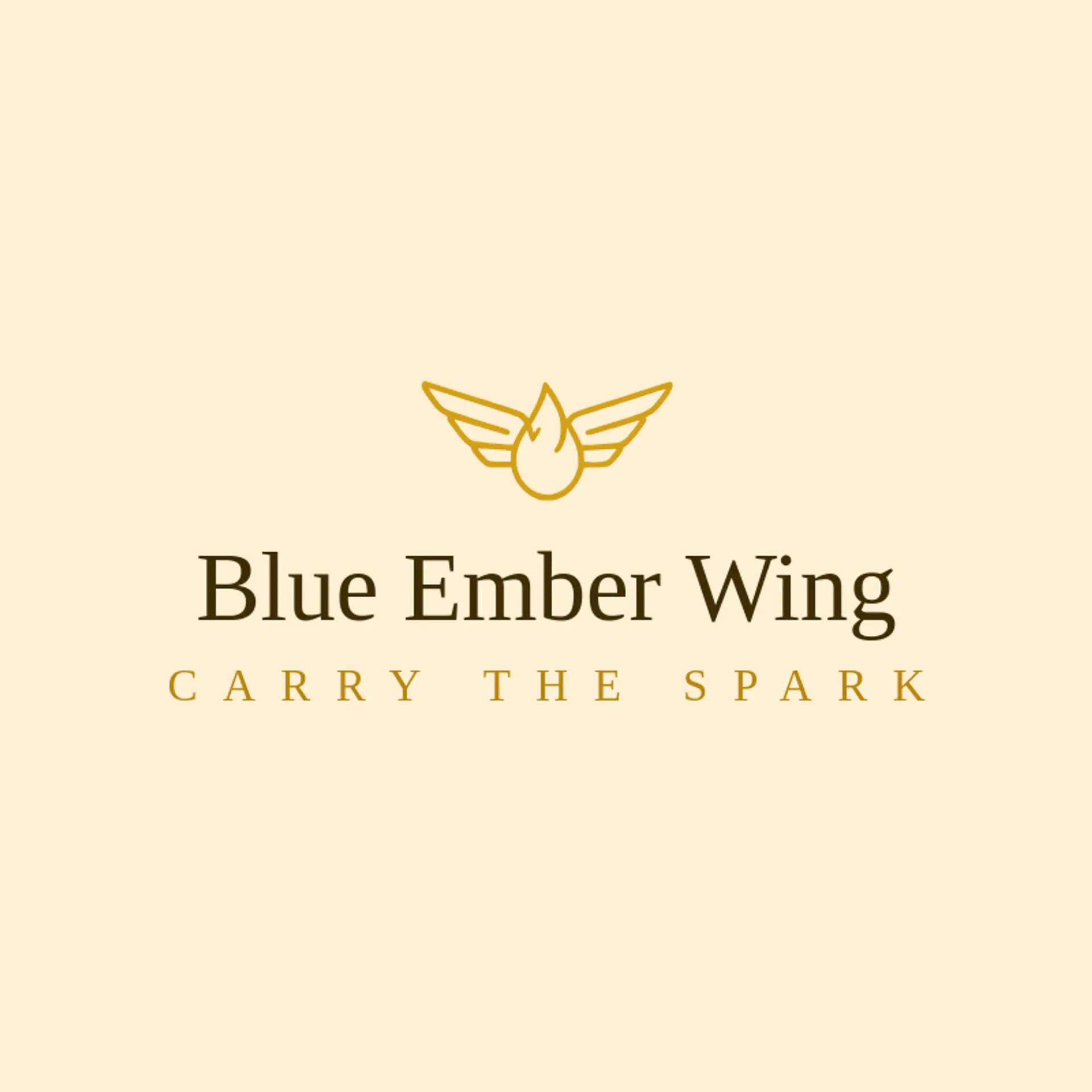 Blue Ember Wing logo for air force