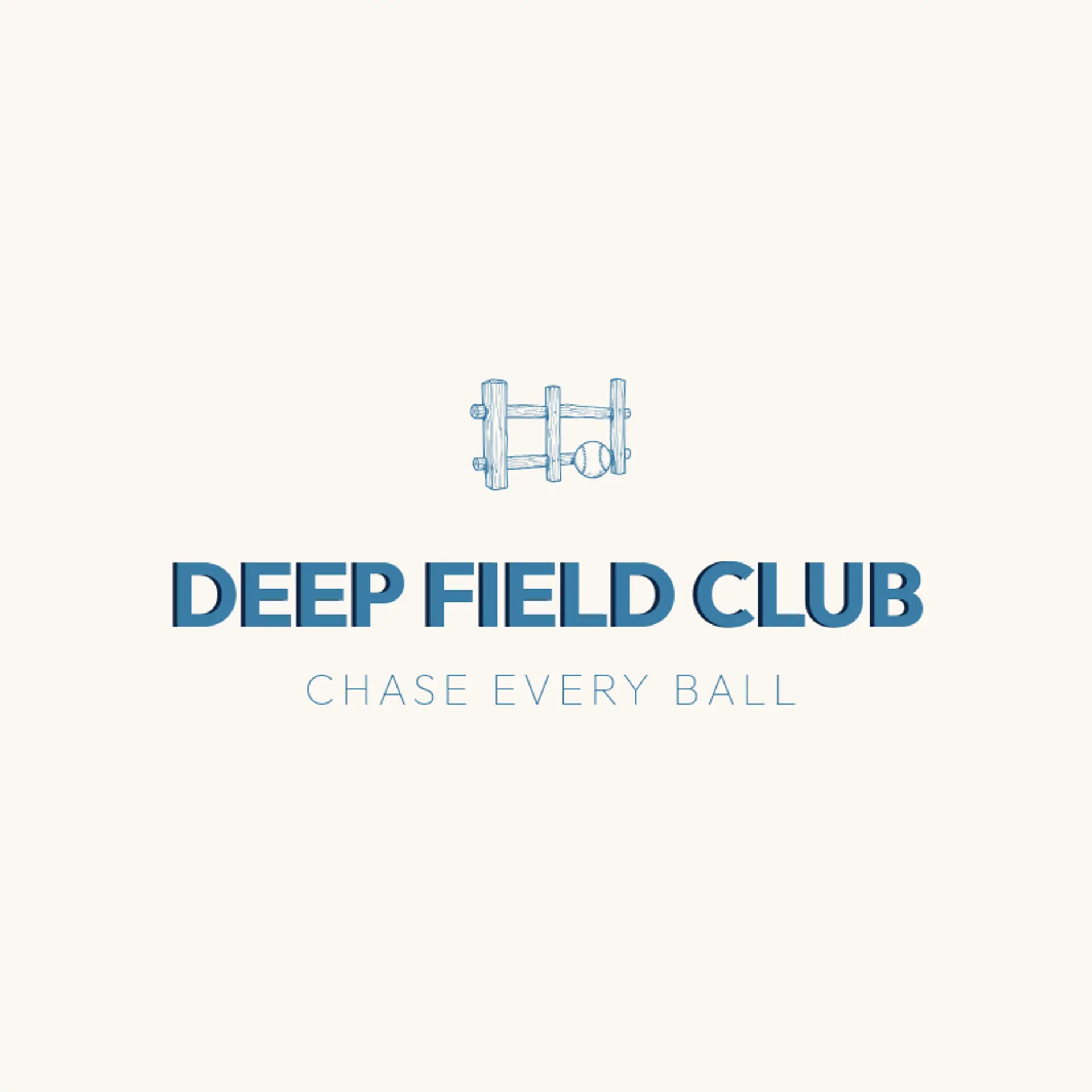 Deep Field Club logo for softball