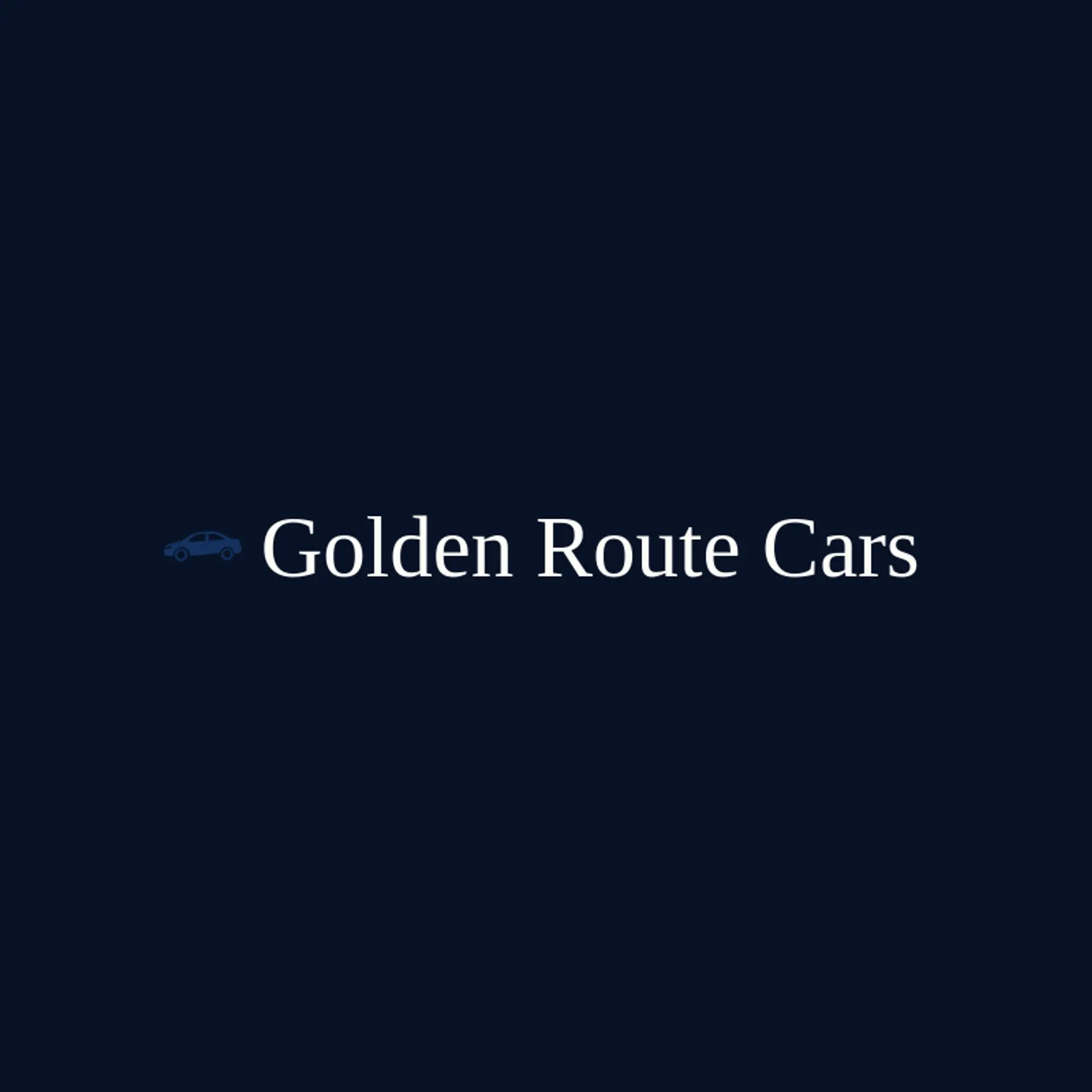 Golden Route Cars logo for car dealer