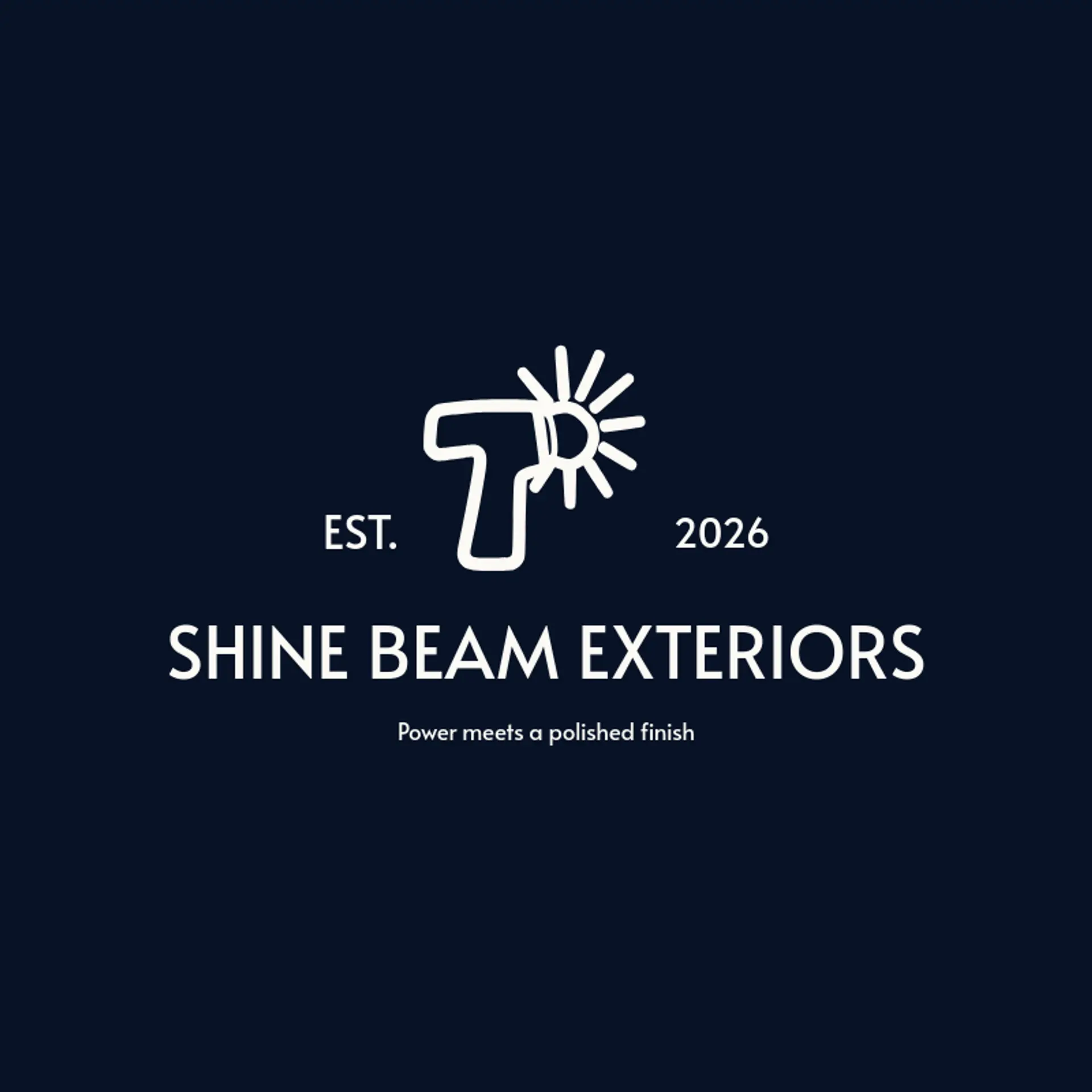 Shine Beam Exteriors logo for pressure wash