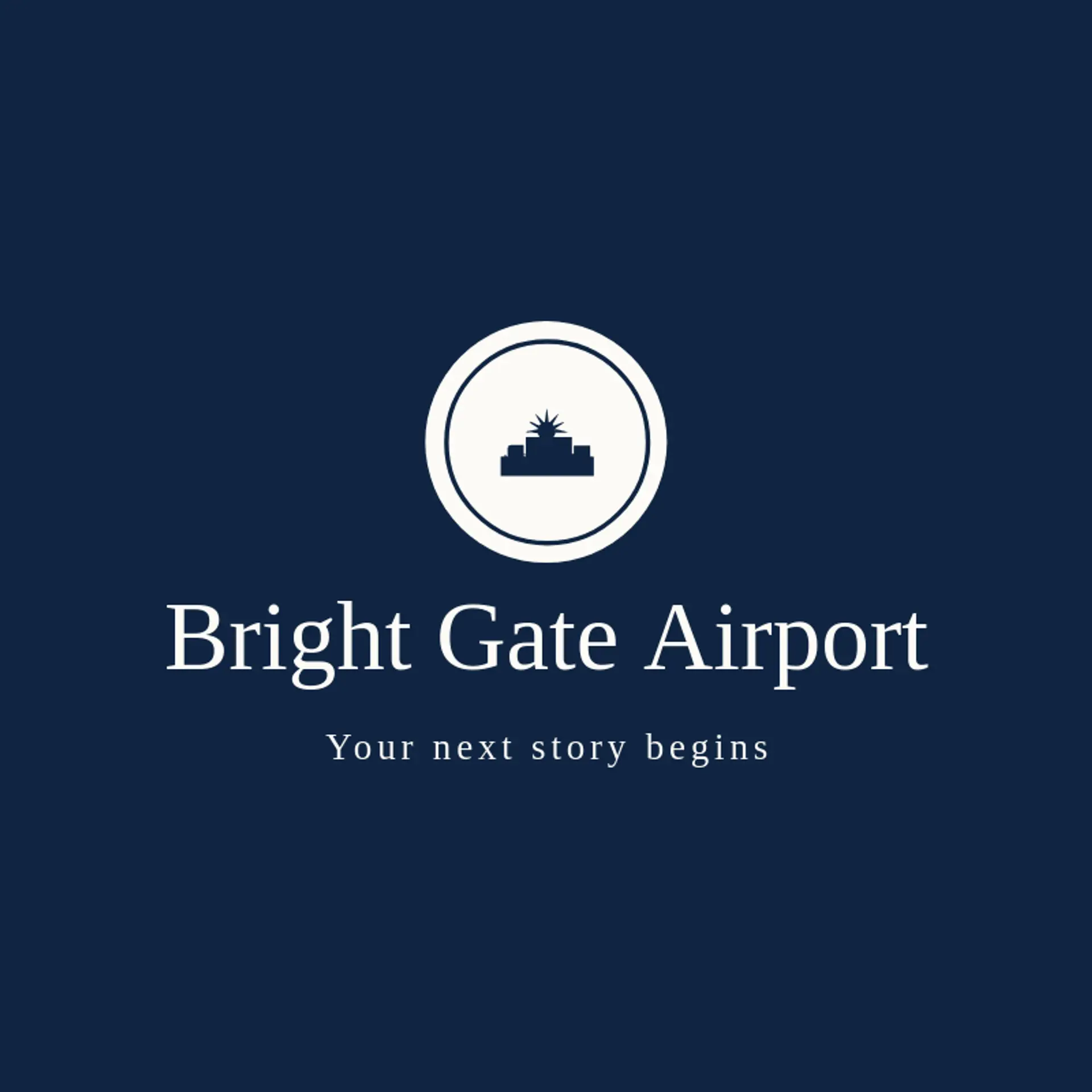 Bright Gate Airport logo for airport
