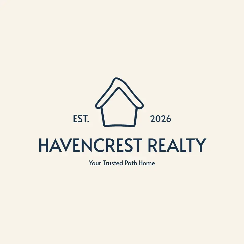 The real estate company name Havencrest Realty as a branded logo with a single color icon