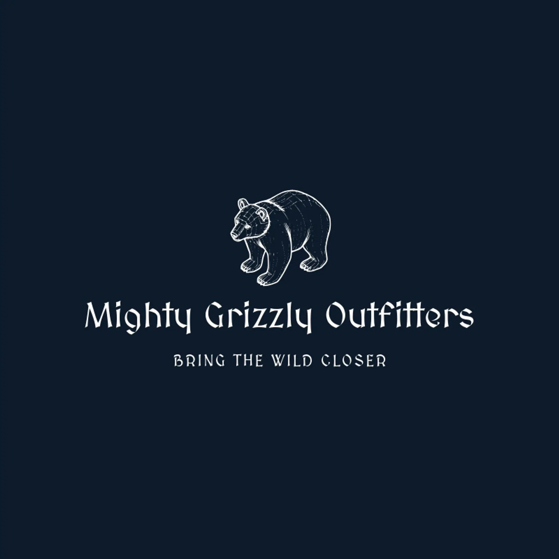 Mighty Grizzly Outfitters logo for grizzly