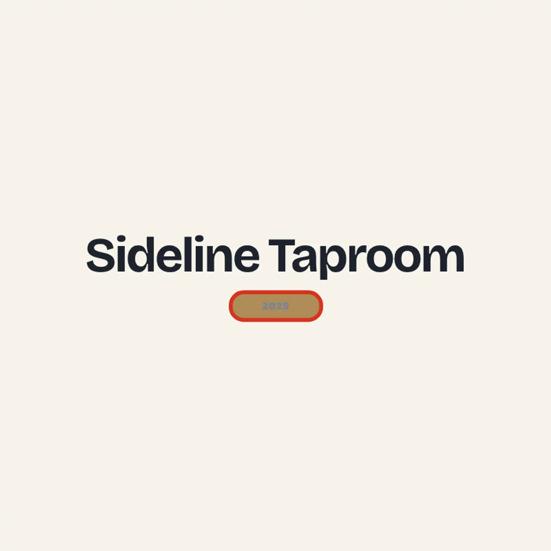 Sideline Taproom logo for sports bar