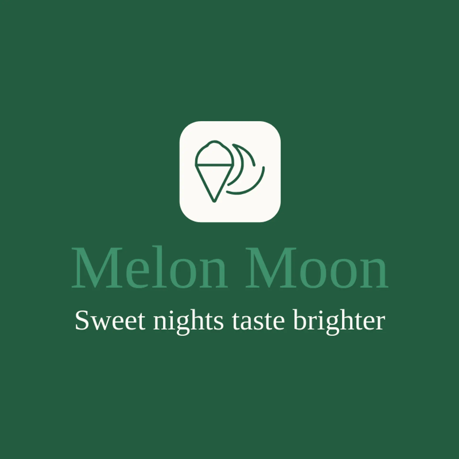 Melon Moon logo for snow cone
