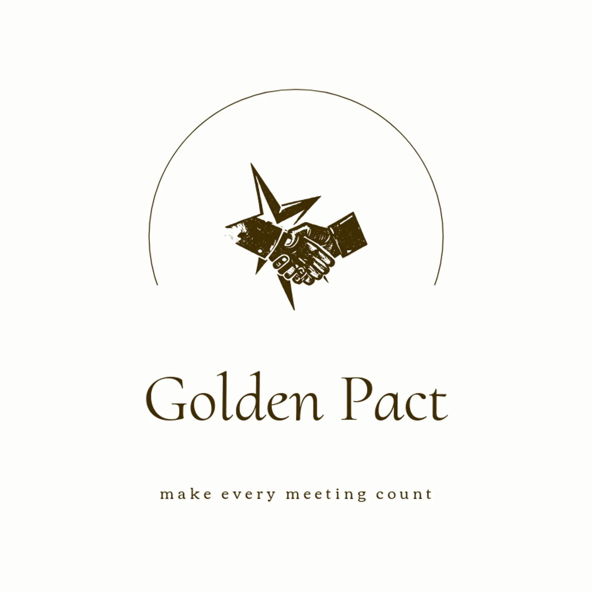 Golden Pact logo for handshake