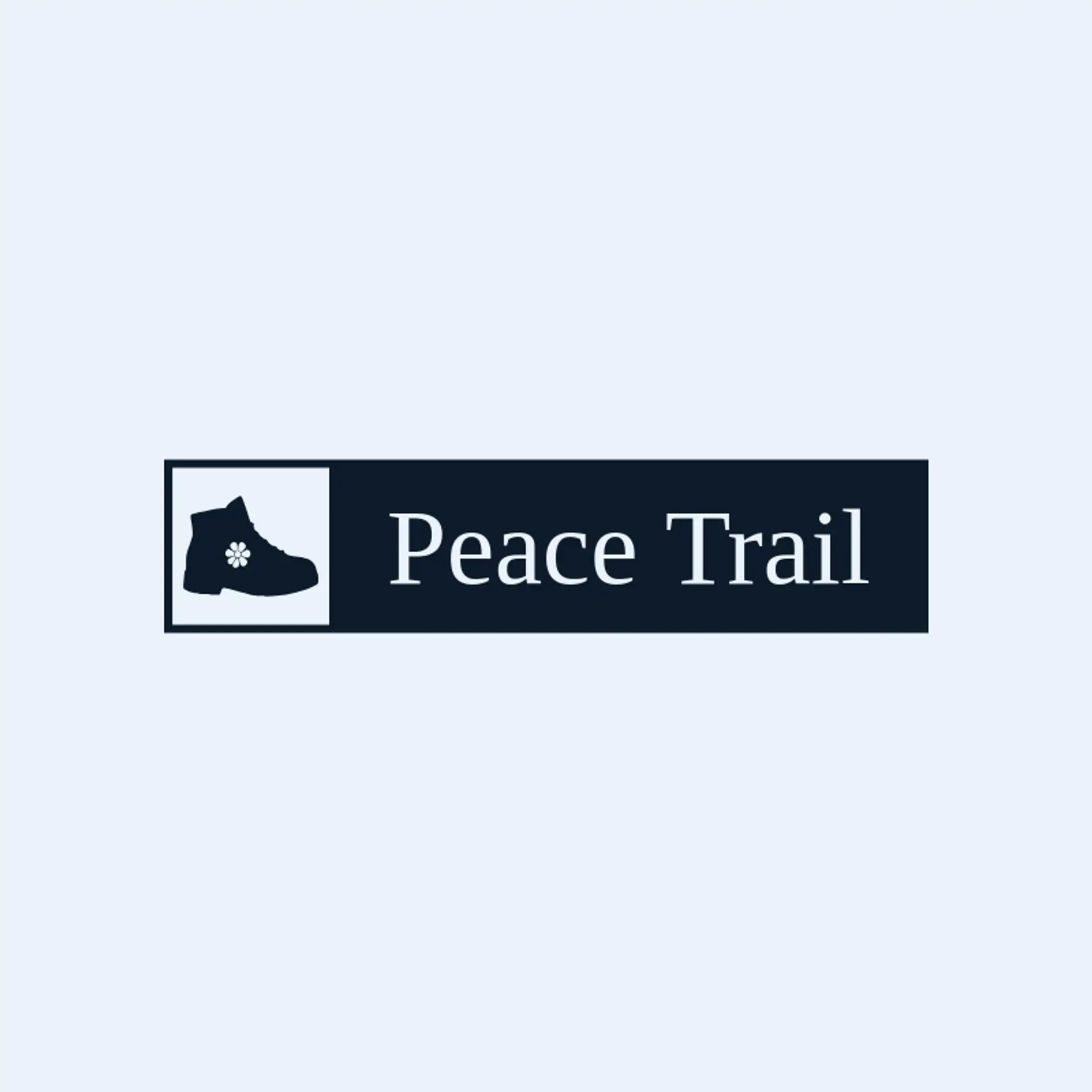Peace Trail logo for hippie