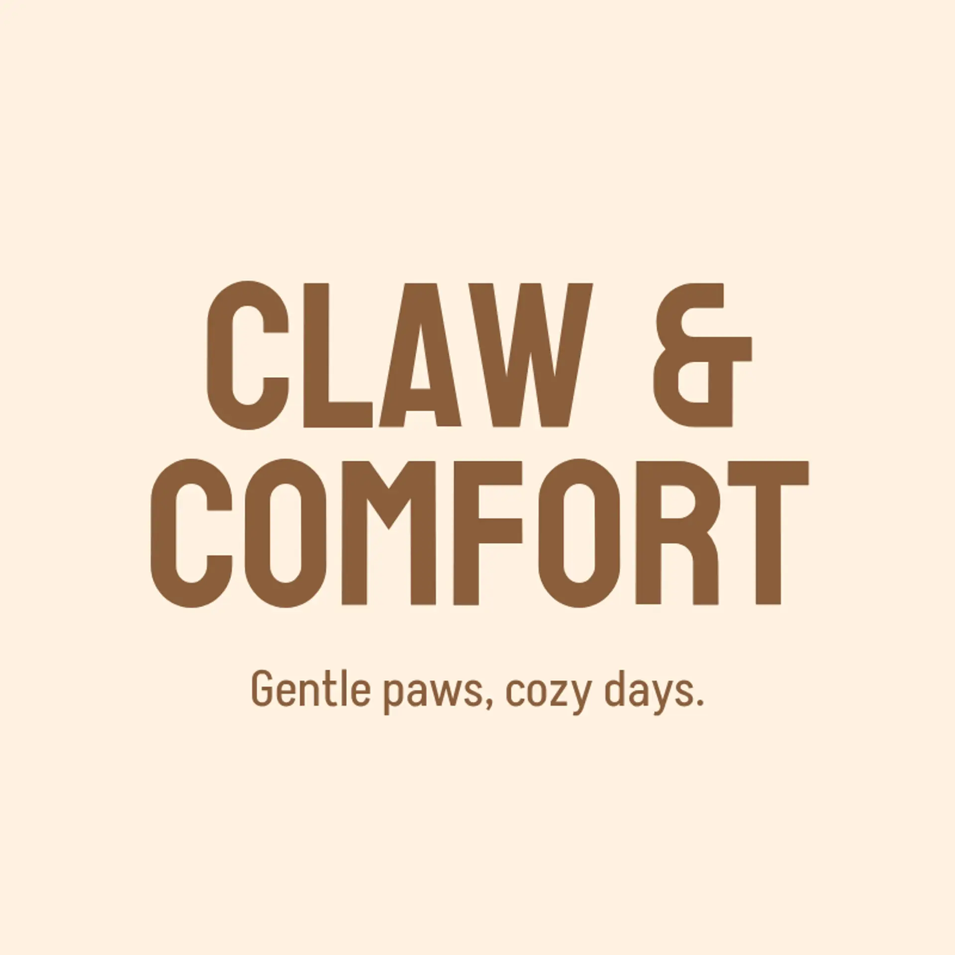 Claw & Comfort logo for cat pet care