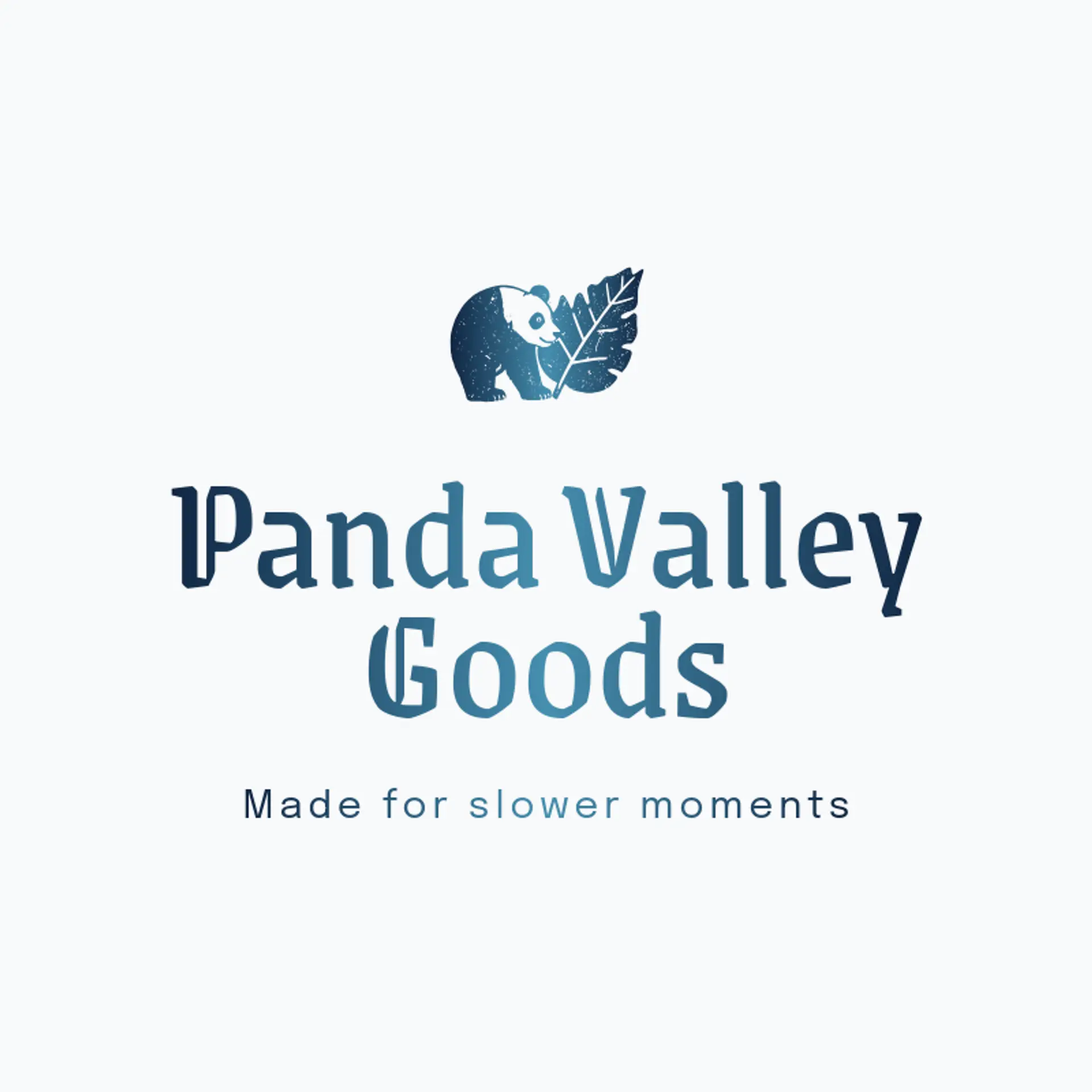Panda Valley Goods logo for panda