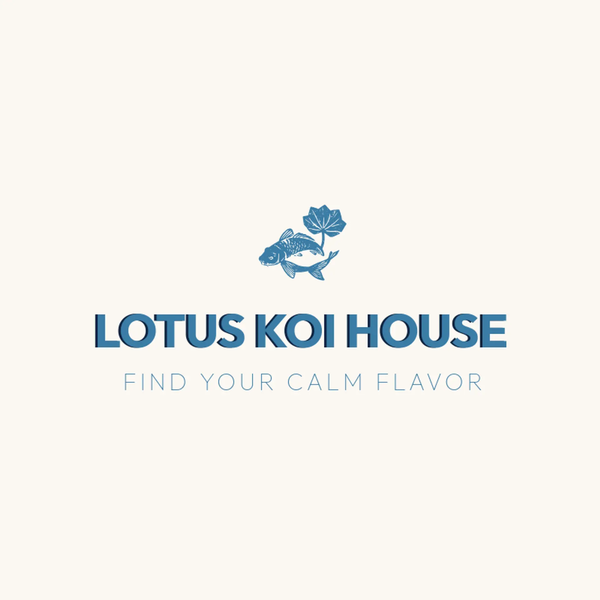 Lotus Koi House logo for chinese
