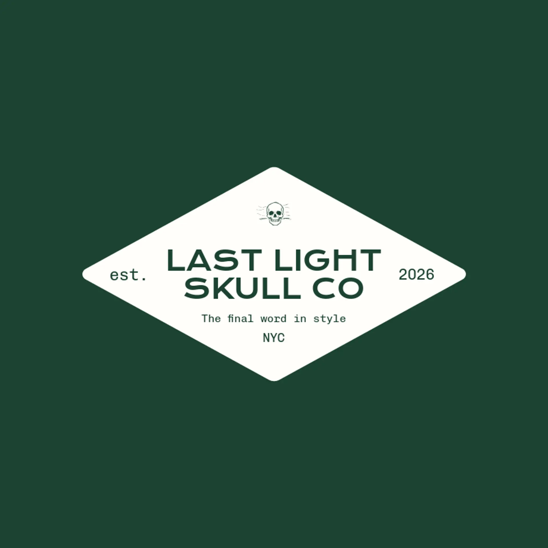 Last Light Skull Co logo for skull