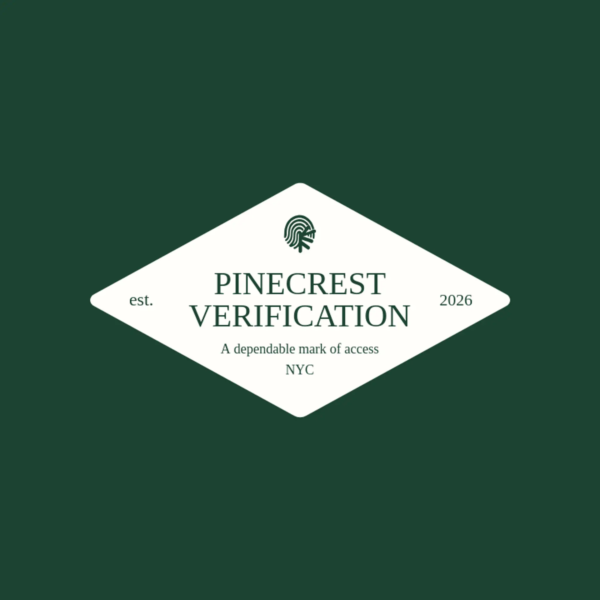 Pinecrest Verification logo for fingerprint
