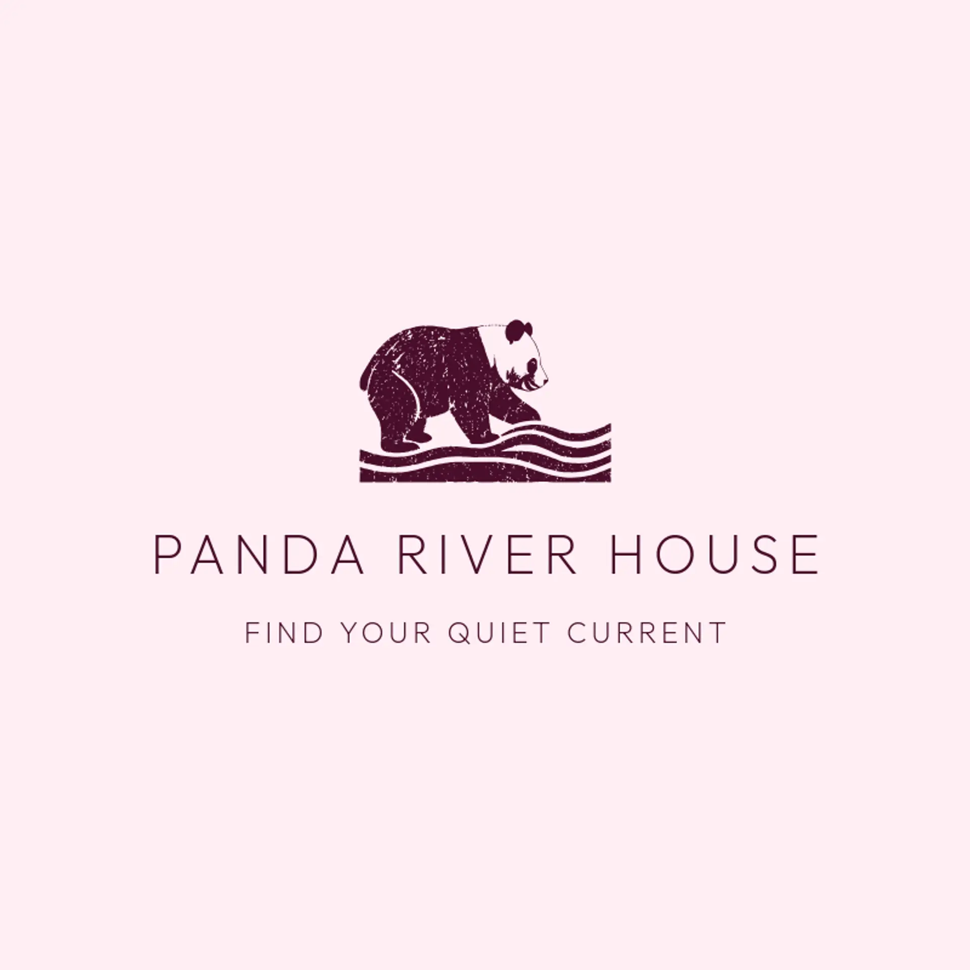 Panda River House logo for panda