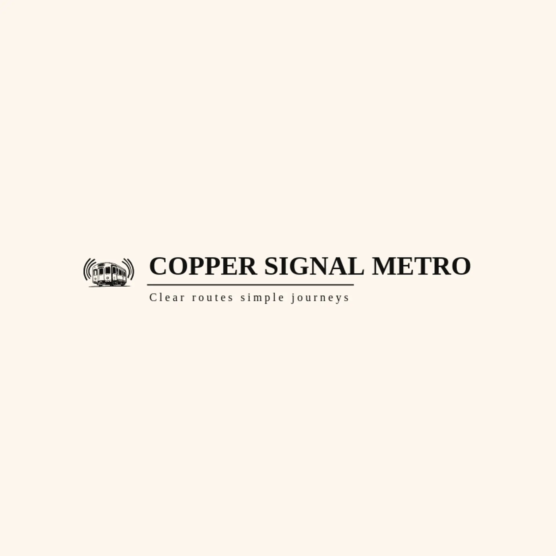 Copper Signal Metro logo for subway