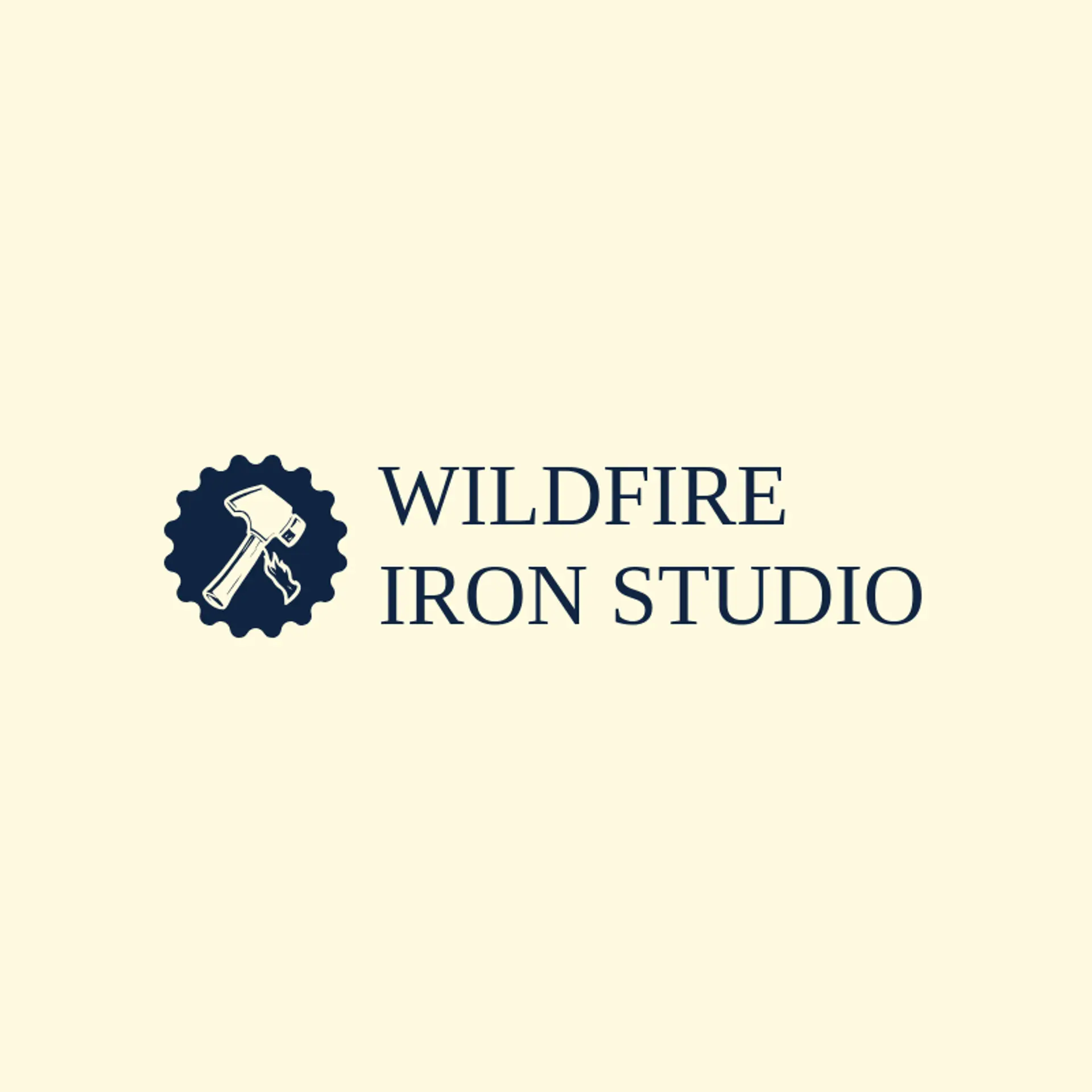 Wildfire Iron Studio logo for blacksmith