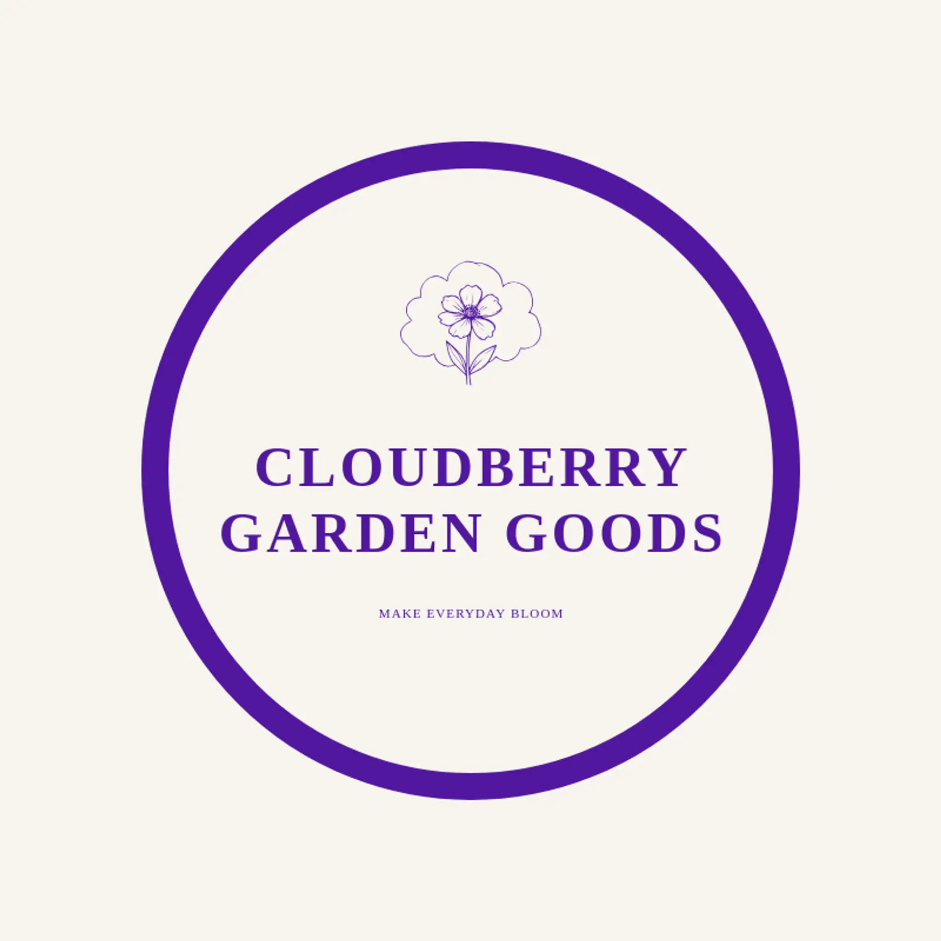 Cloudberry Garden Goods logo for wildflower
