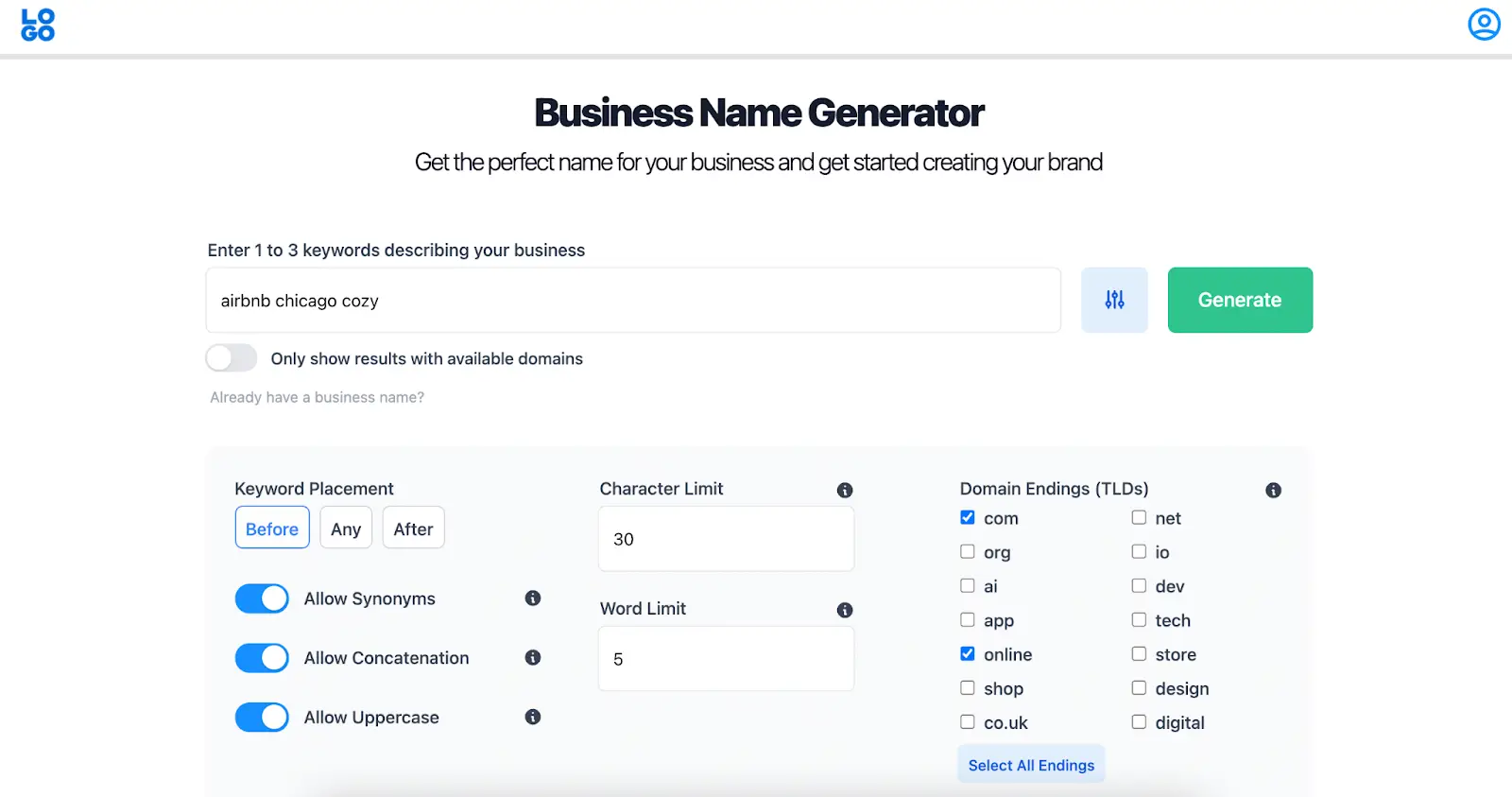 Airbnb Name Generator