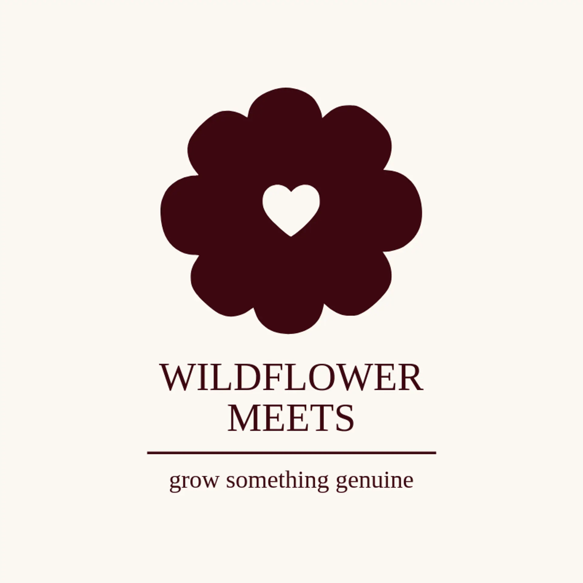 Wildflower Meets logo for dating app