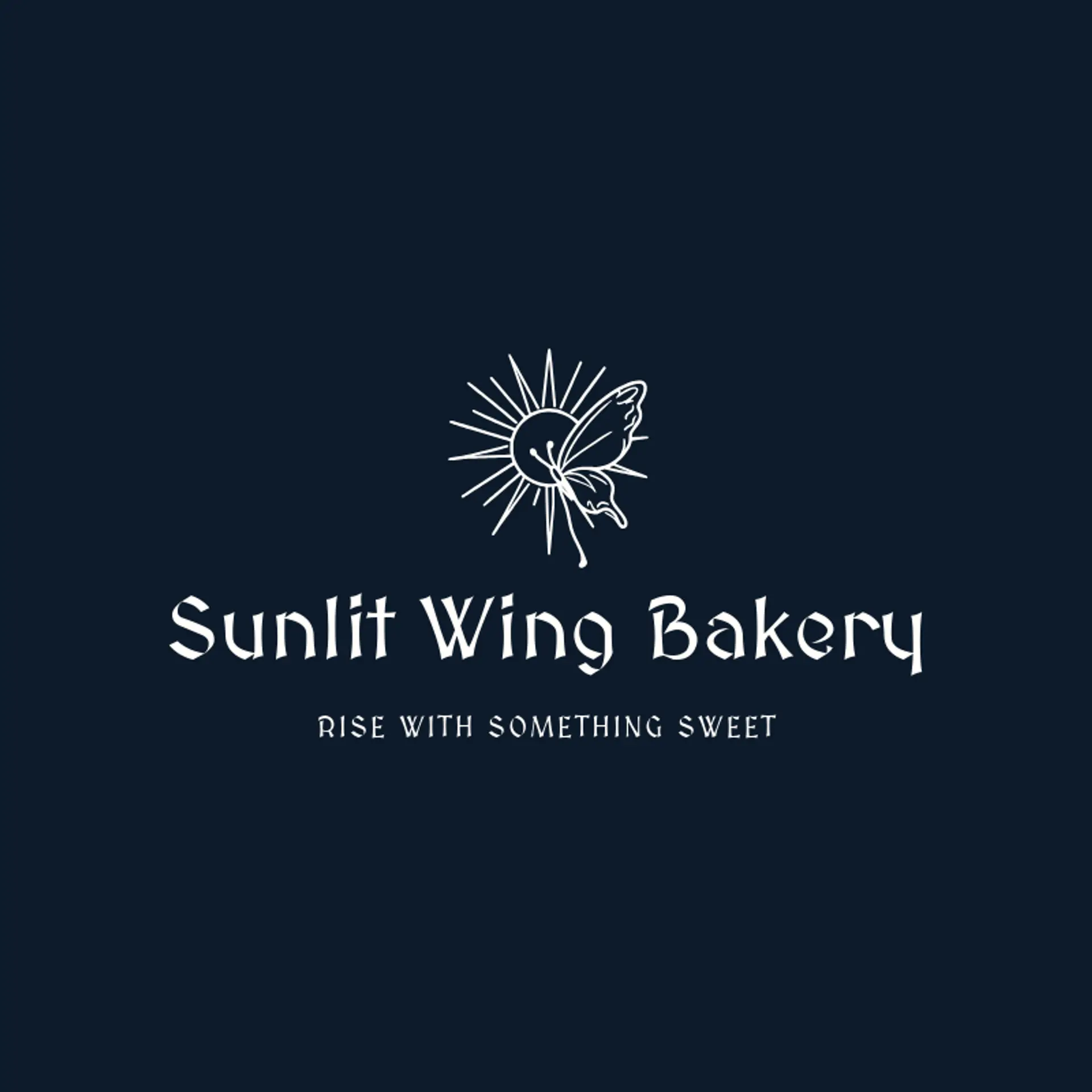 Sunlit Wing Bakery logo for butterfly
