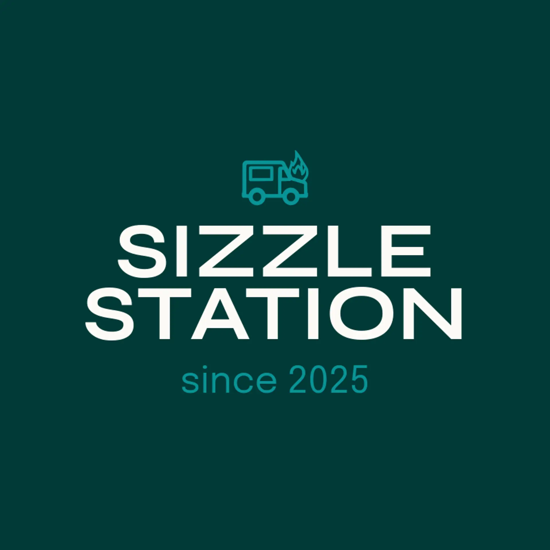 Sizzle Station logo for food truck