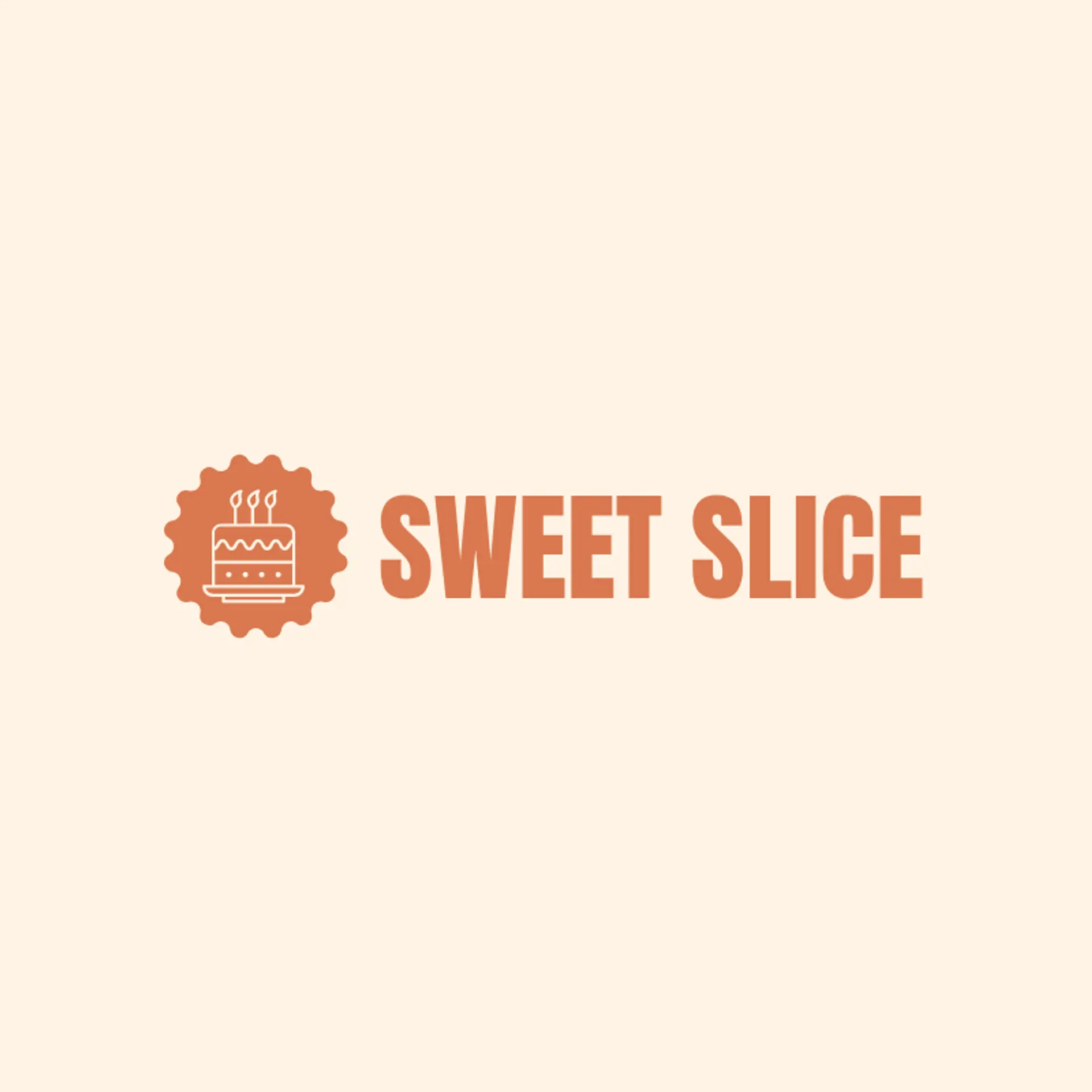 Sweet Slice logo for creative bakery